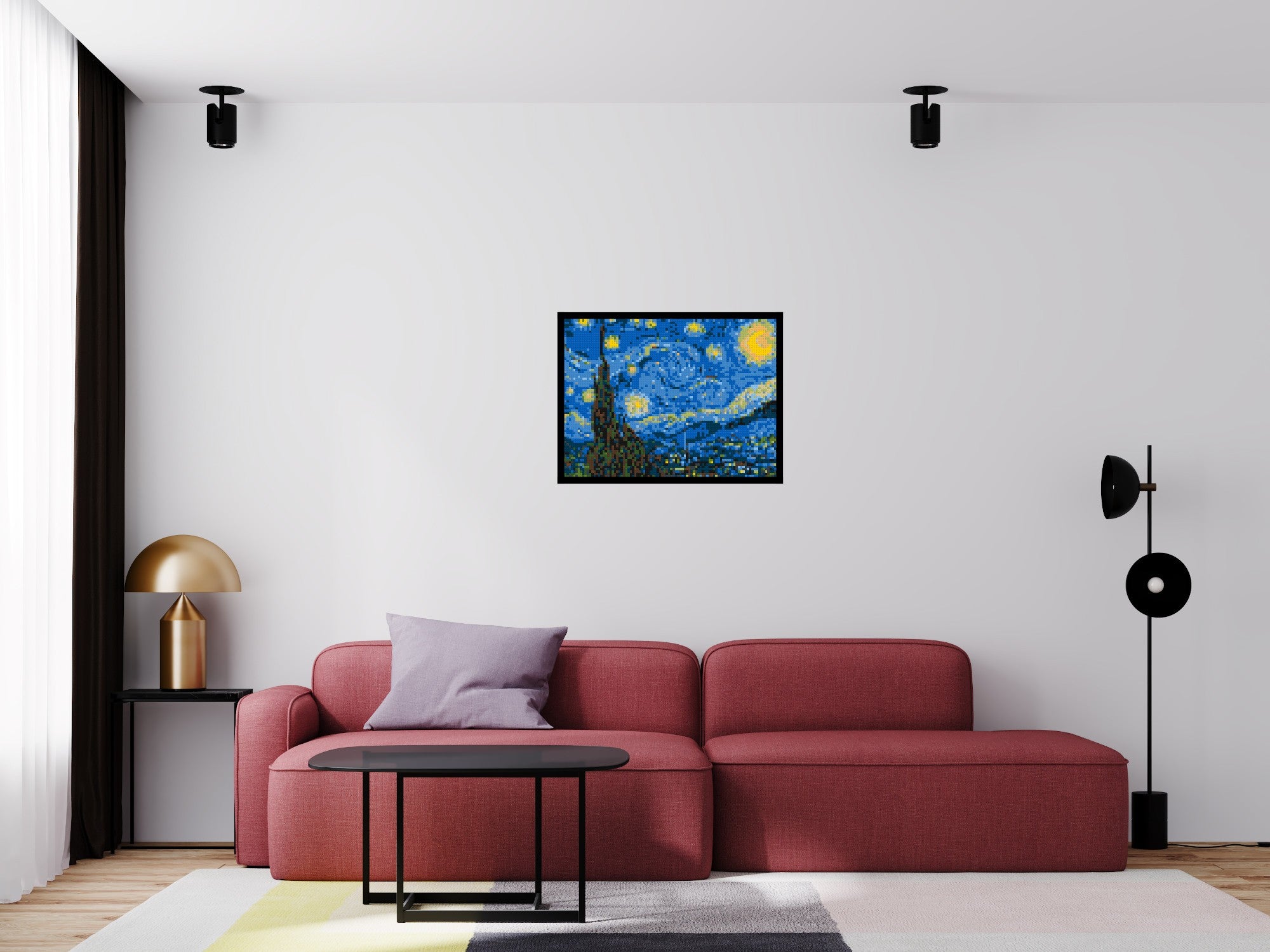 Starry Night by Vincent Van Gogh - Brick Art Mosaic Kit
