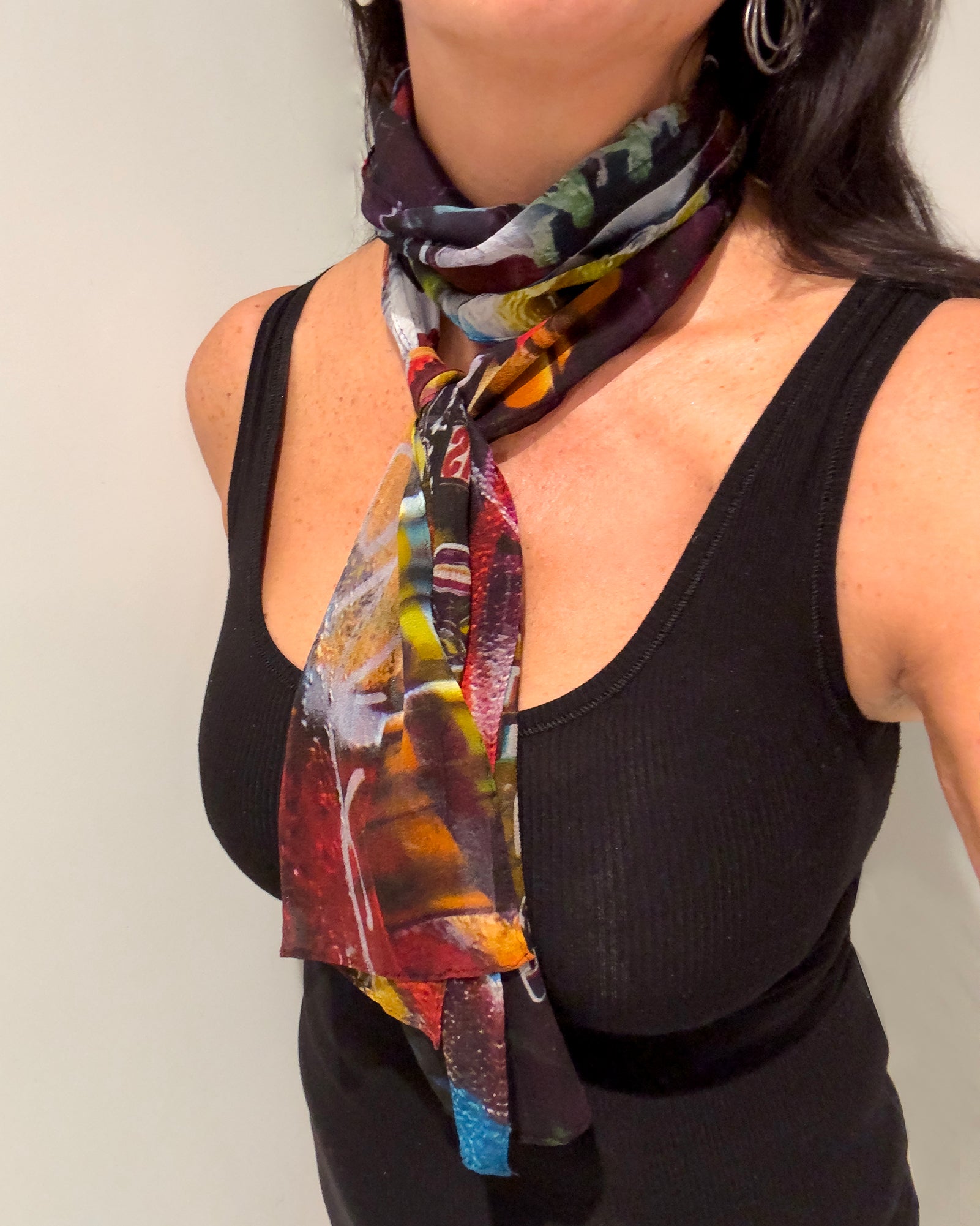 Babs Street Art Silk Scarf
