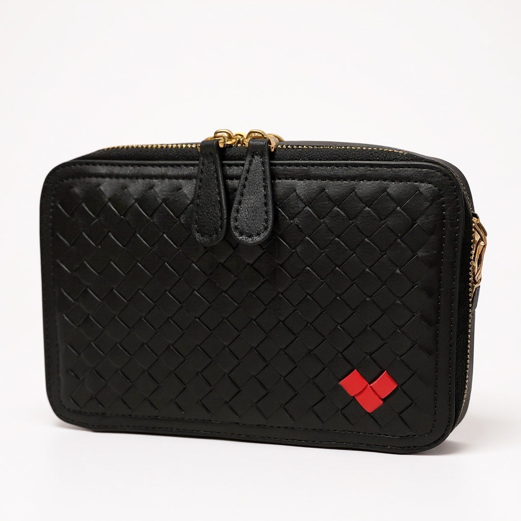 THE ROSETTA WOVEN HEART CROSSBODY