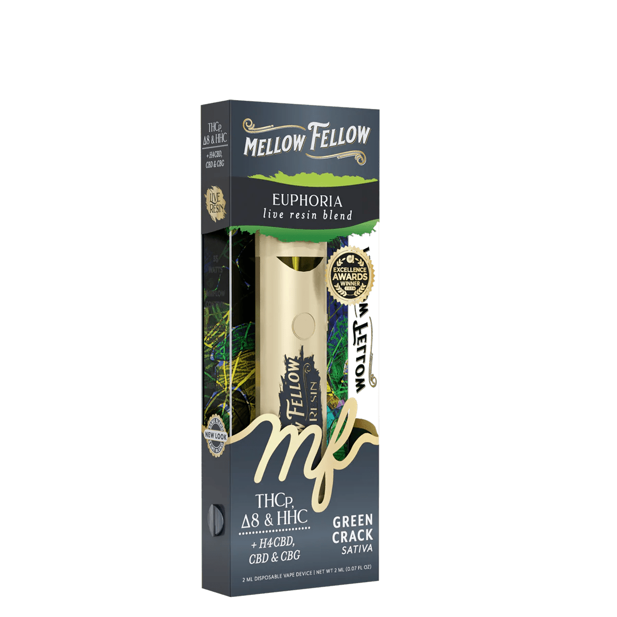 Euphoria Blend 2ml Live Resin Disposable Vape - Green Crack (Sativa)