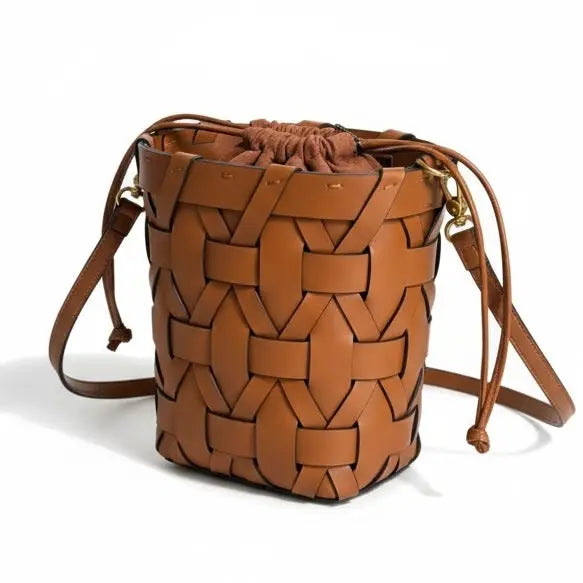 THE ZENOBIA WOVEN BUCKET BAG