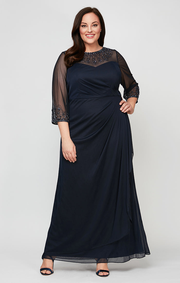 Plus Joanna Sweetheart Neckline Gown