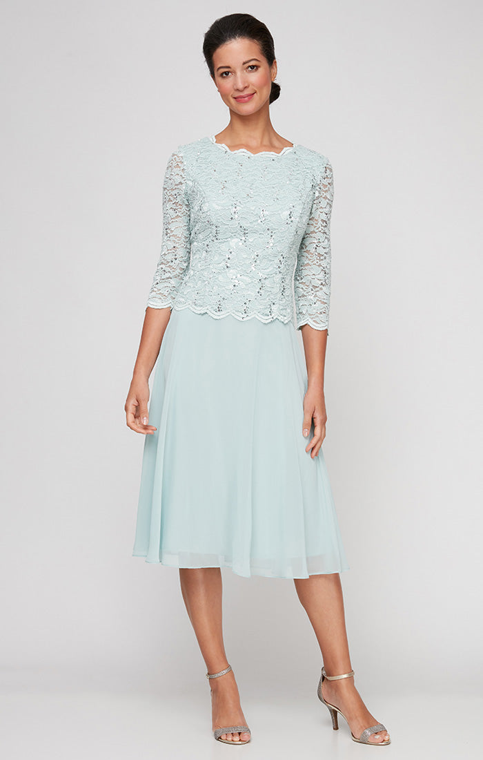 Petite Bella Sequin Lace Dress