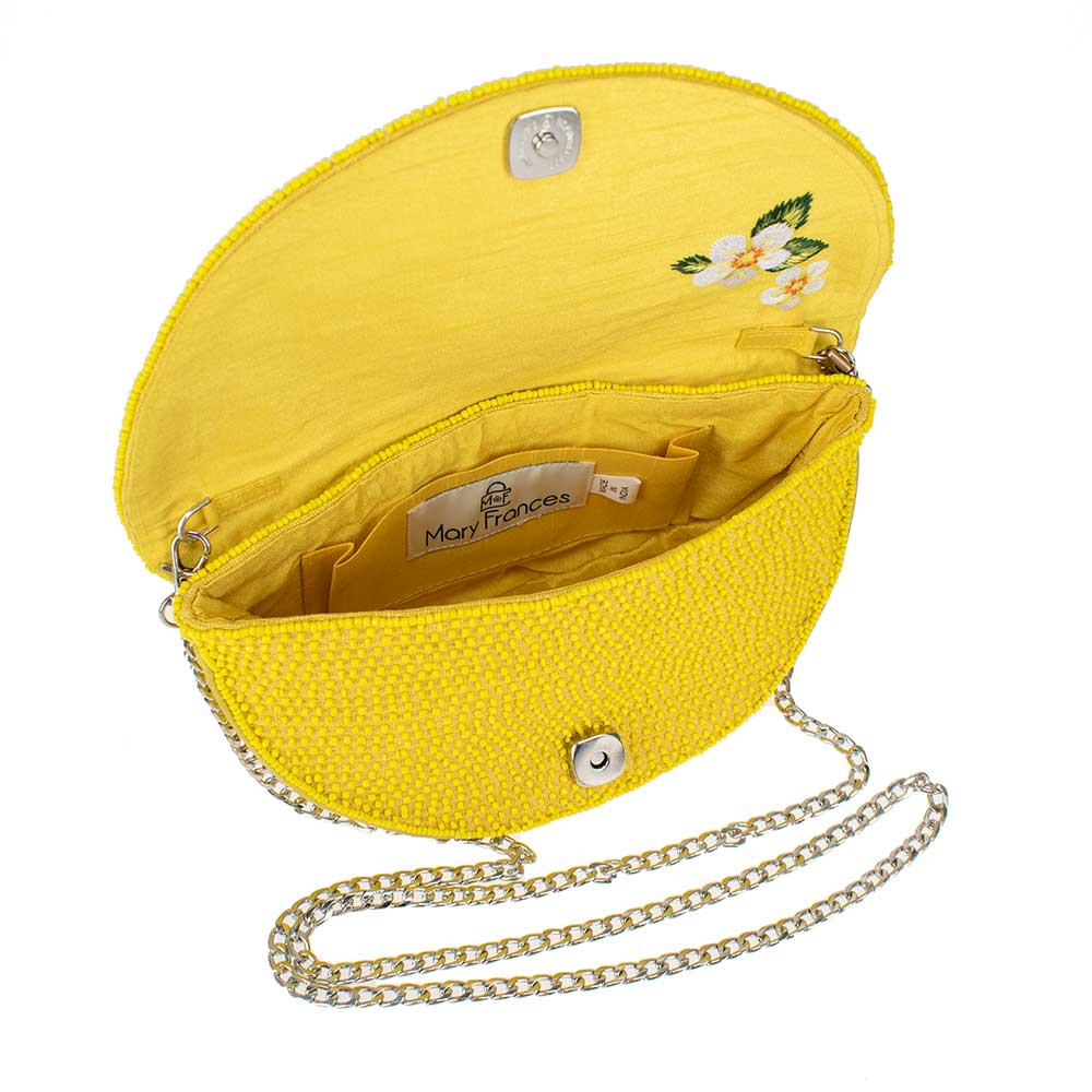 Lemon Law Beaded Crossbody Handbag