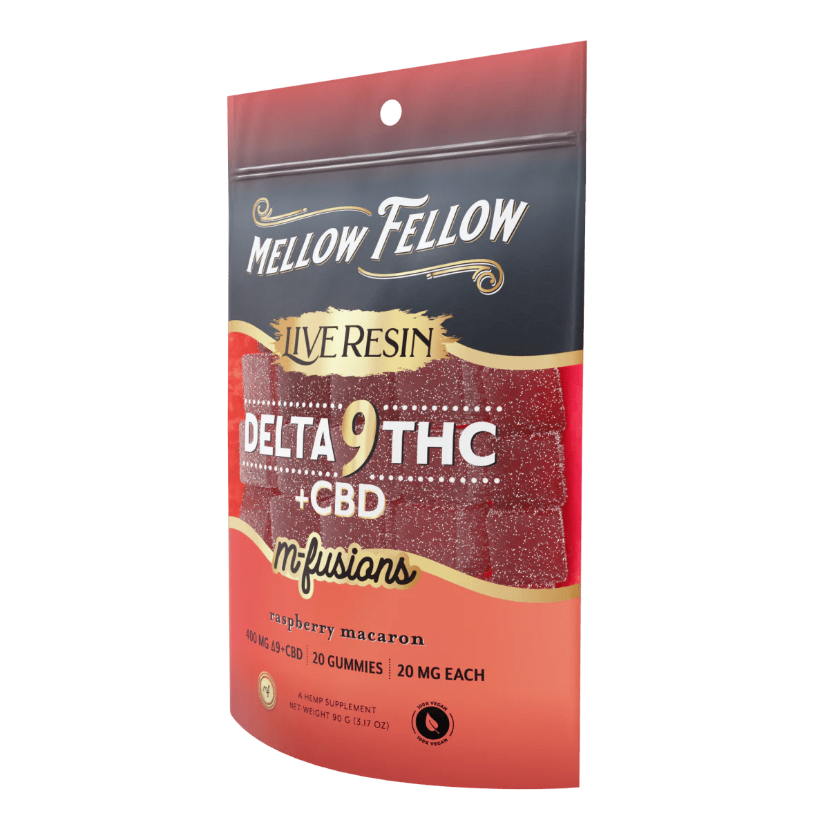 Delta 9 Live Resin Edibles 400mg - Raspberry Macaron