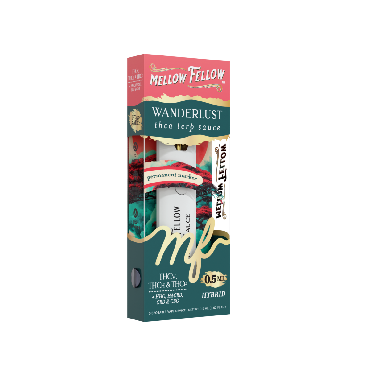 Wanderlust Blend 0.5ml Terp Sauce Disposable Vape - Permanent Marker (Hybrid)