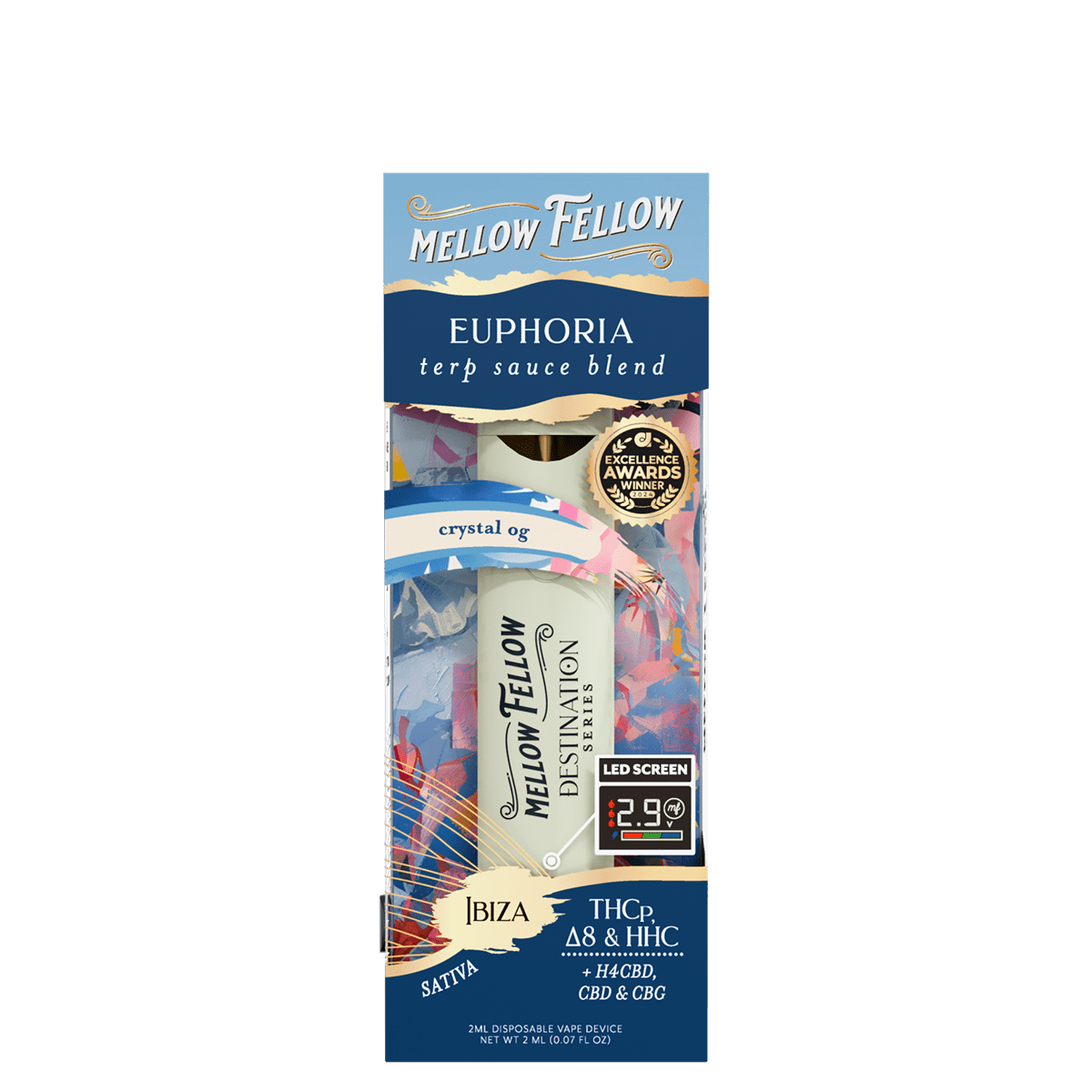 Euphoria Blend - Terp Sauce 2ml Disposable Vape - Crystal OG (Sativa)