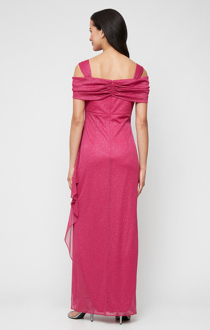 Plus - Hannah Glitter Mesh Gown