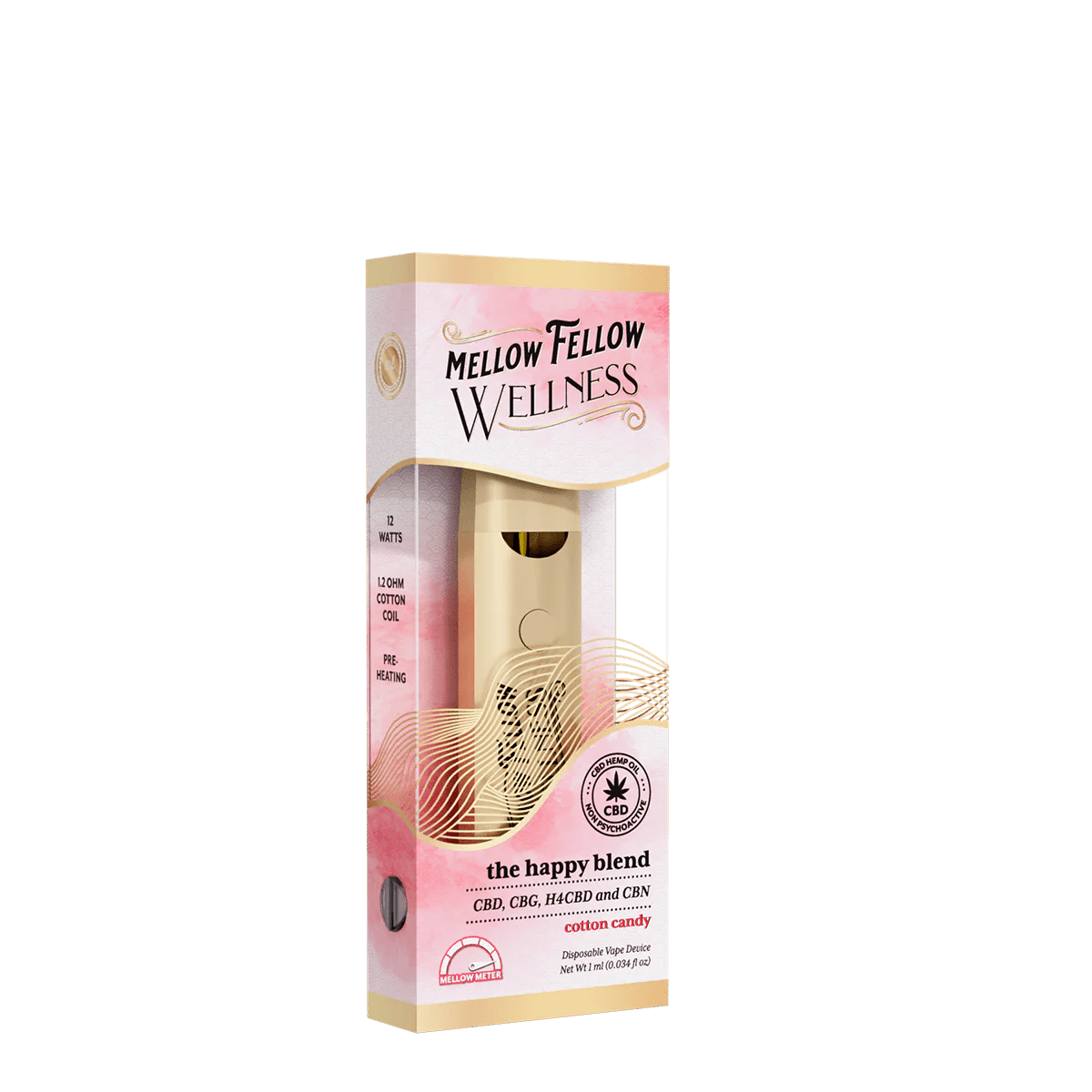 The Happy Blend - 1ml CBD Disposable Vape (Cotton Candy)