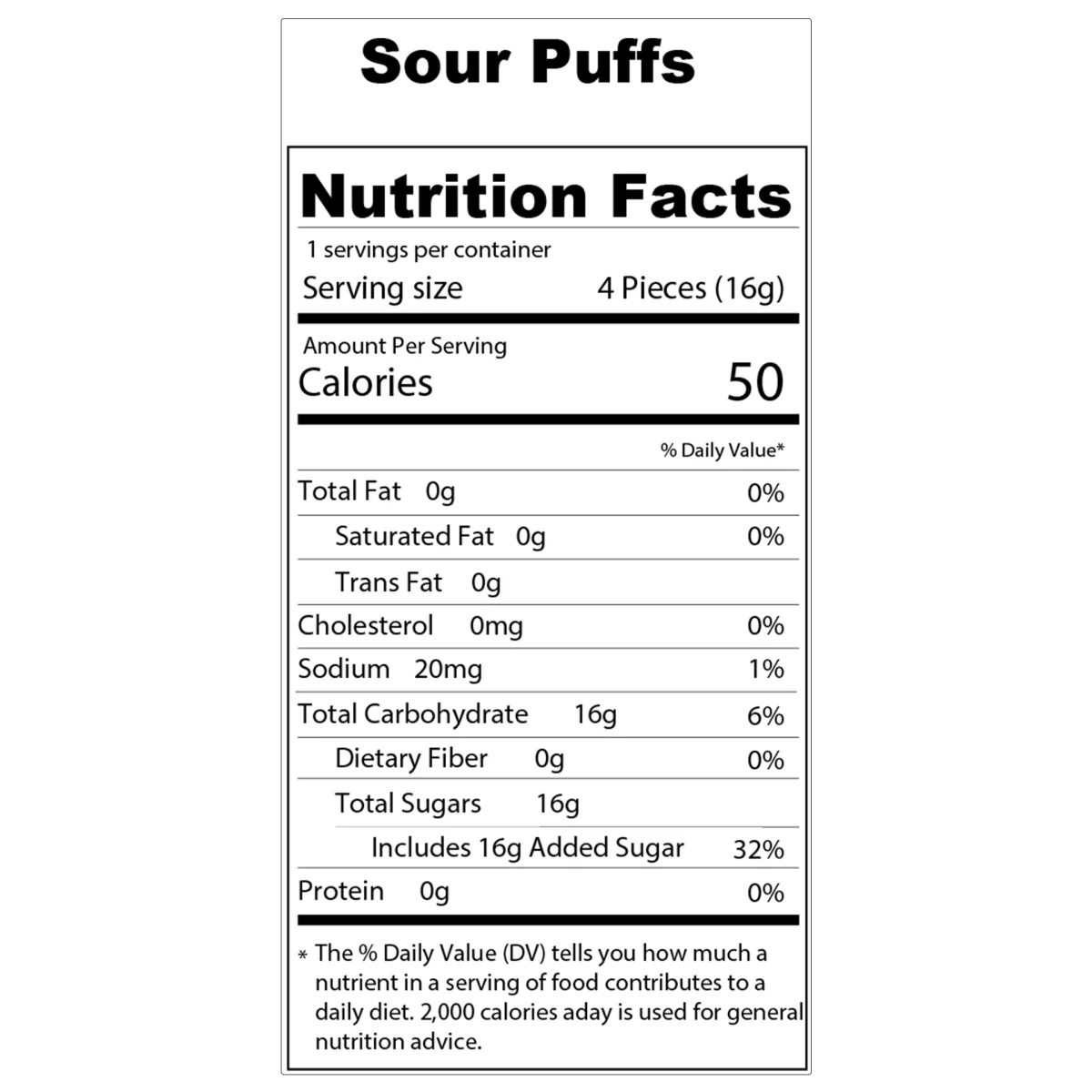 Sour Puffs Freeze Dried Candy - Snack Size