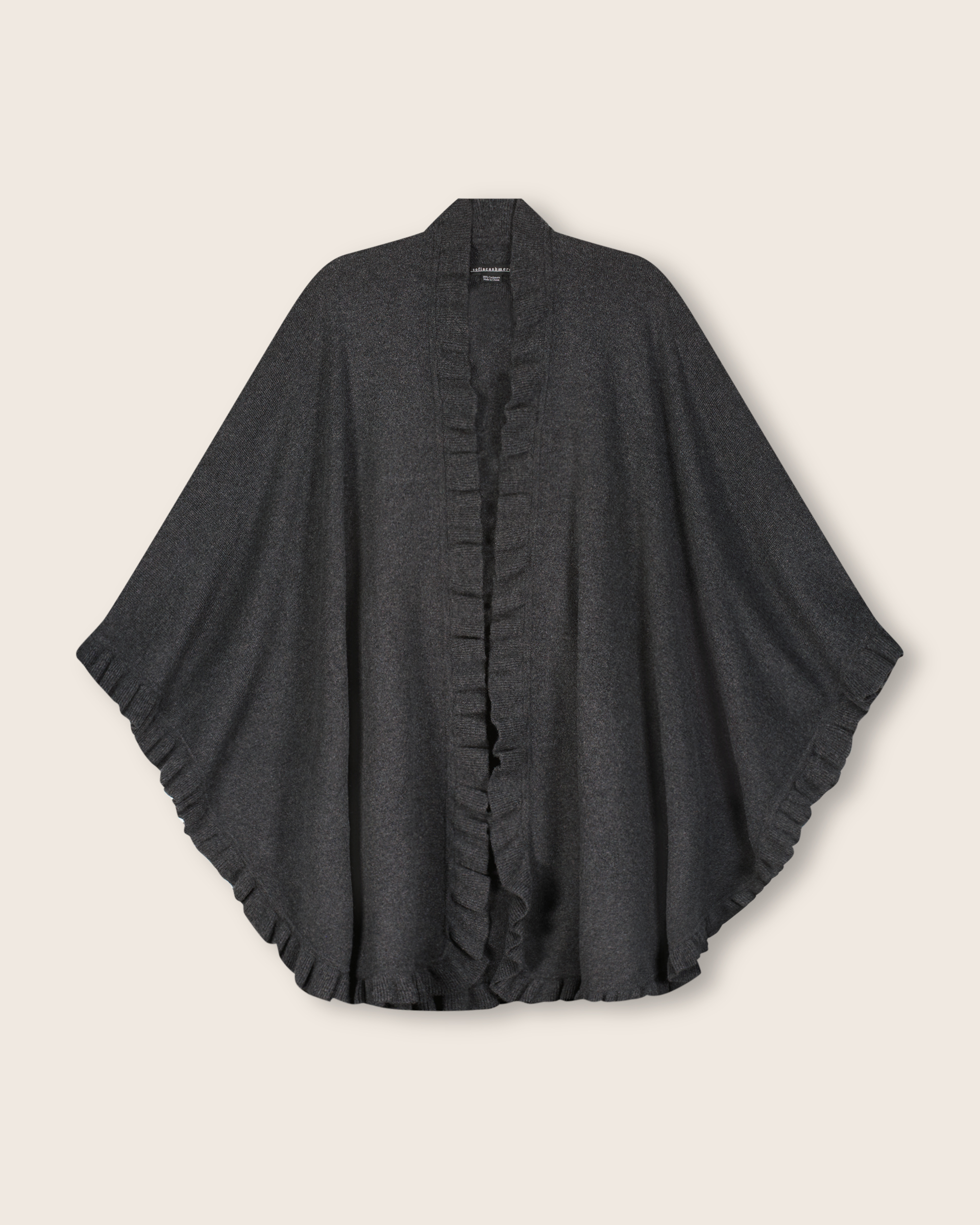 Volant Knitted Cashmere Cape