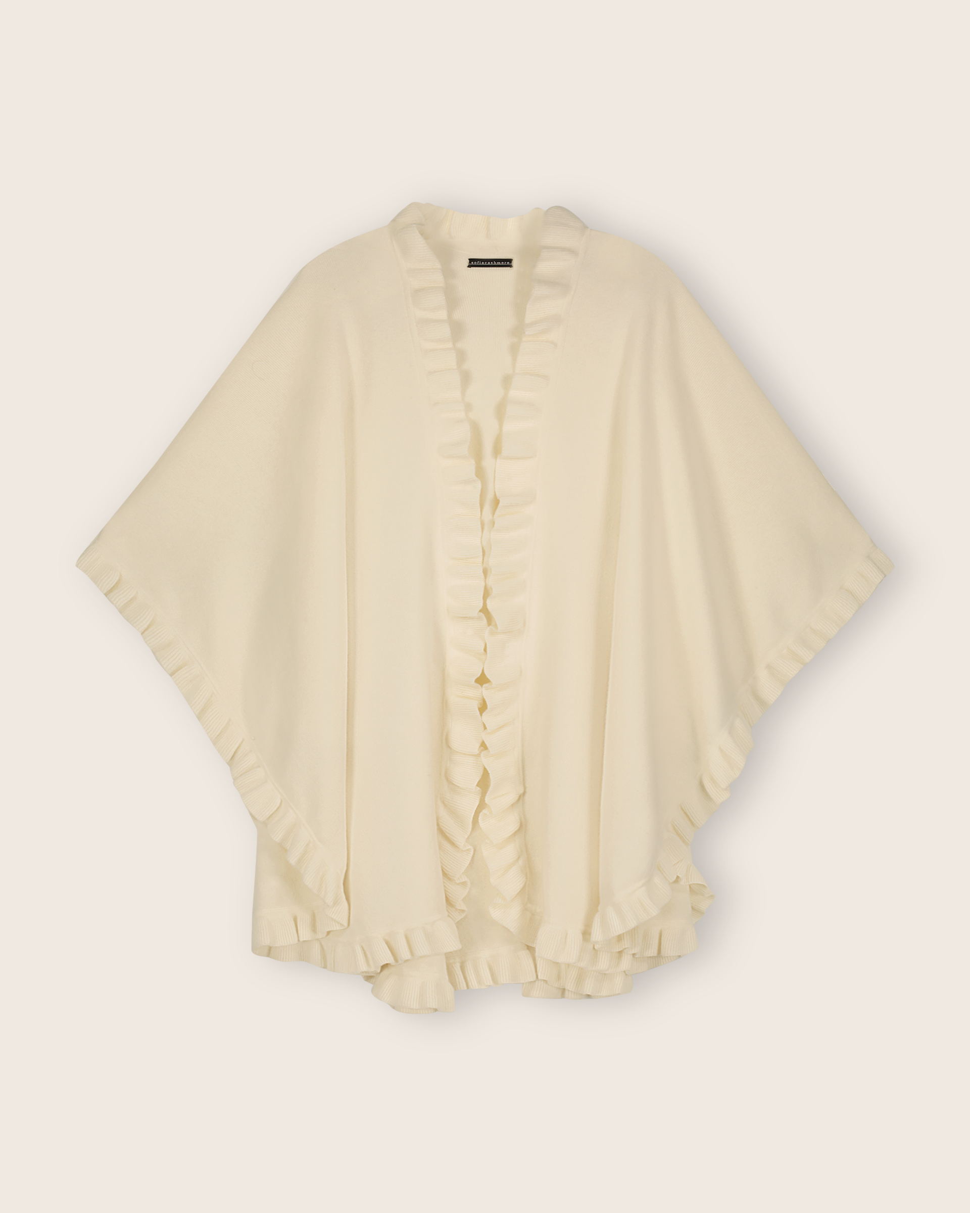 Volant Knitted Cashmere Cape