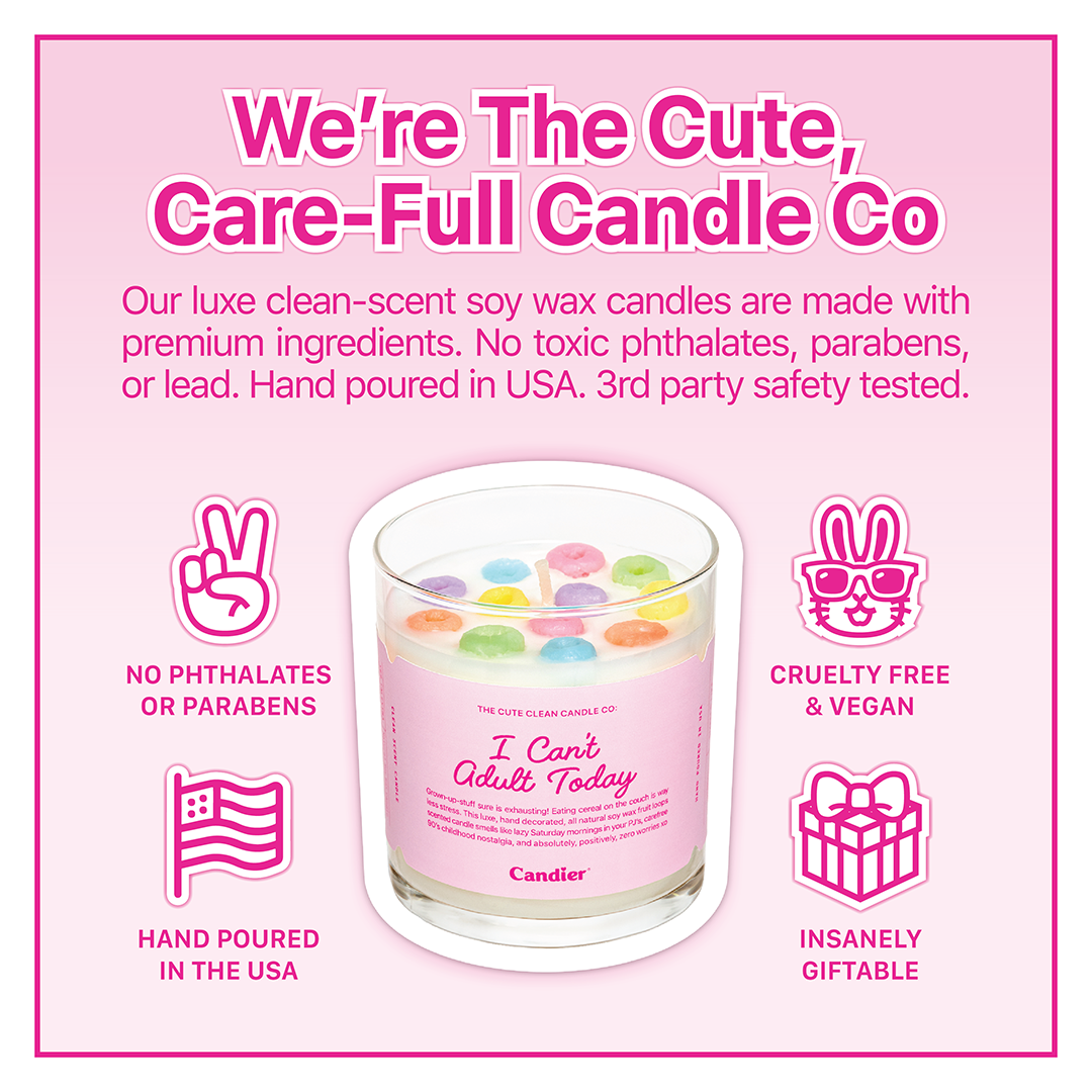 I Can't Adult Today Cereal Candle