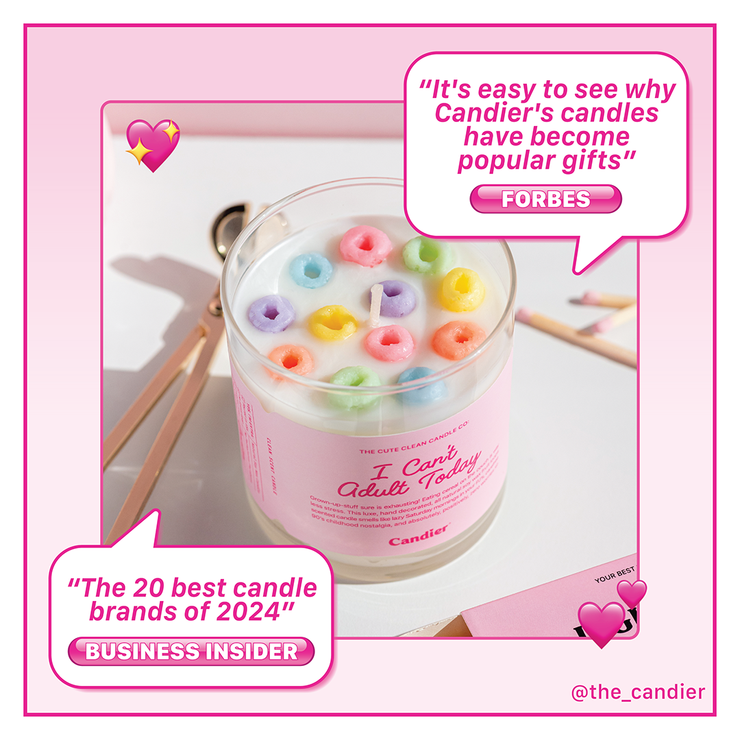 I Can't Adult Today Cereal Candle