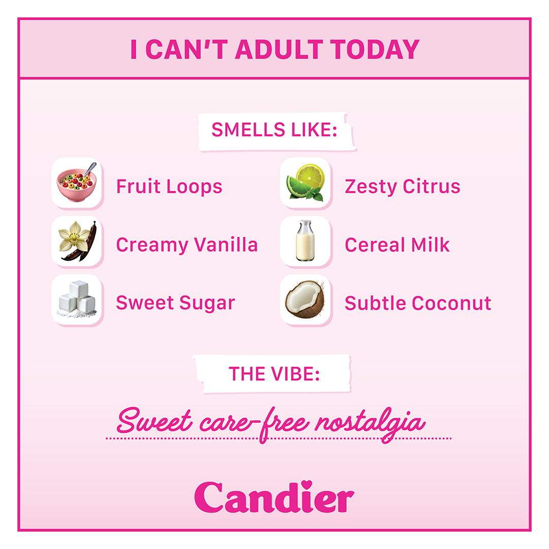 I Can't Adult Today Cereal Candle