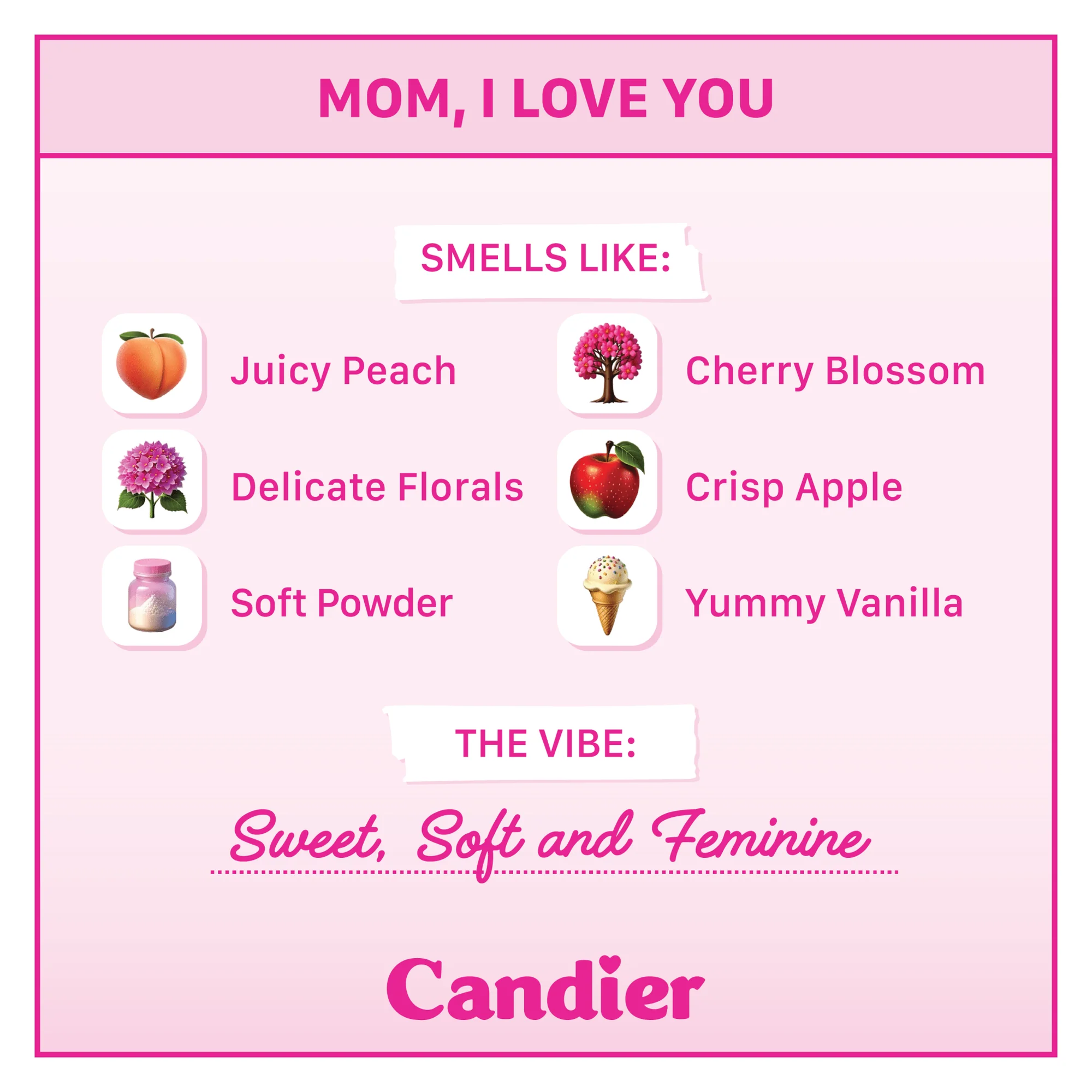 Mom I Love You Candle
