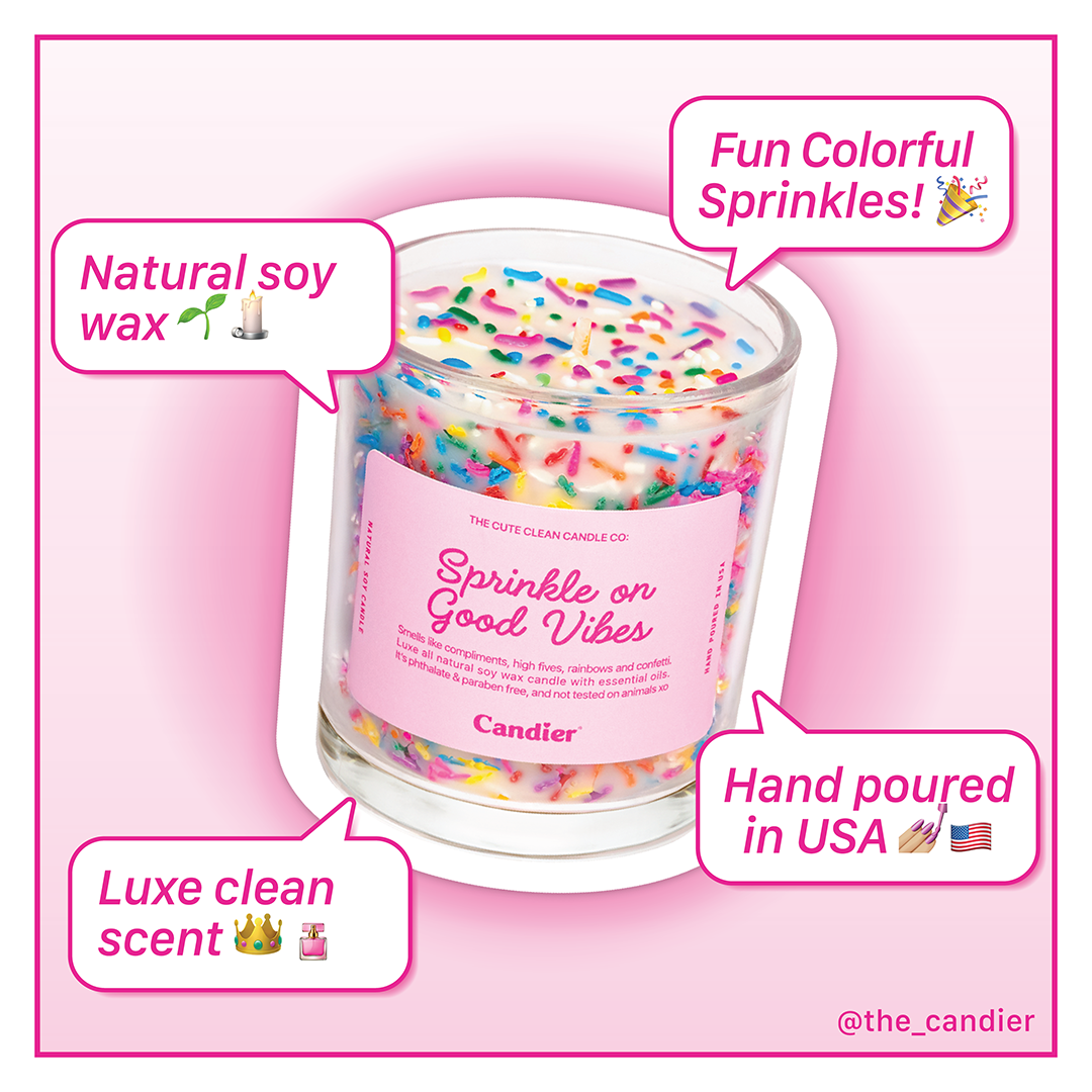 Sprinkle On Good Vibes Candle