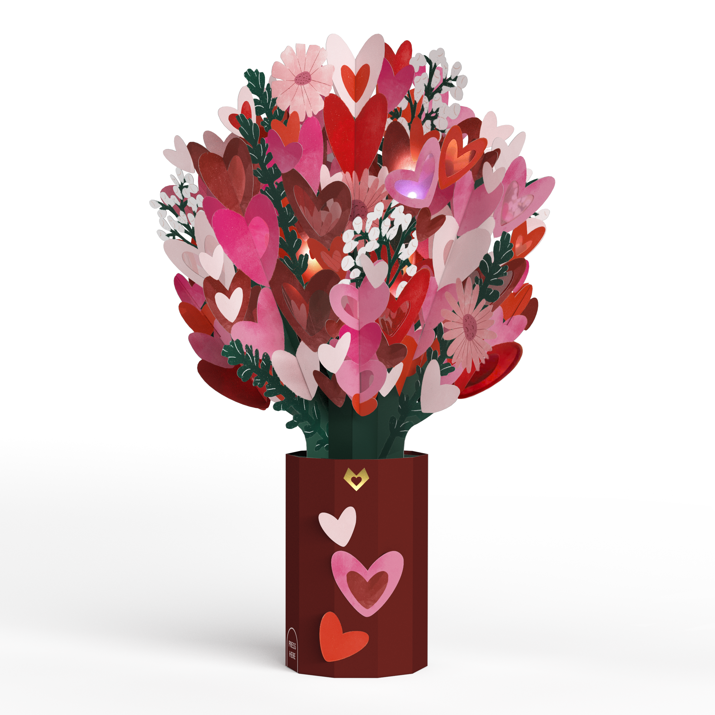 Lovepop Whimsical Hearts Light-Up Bouquet