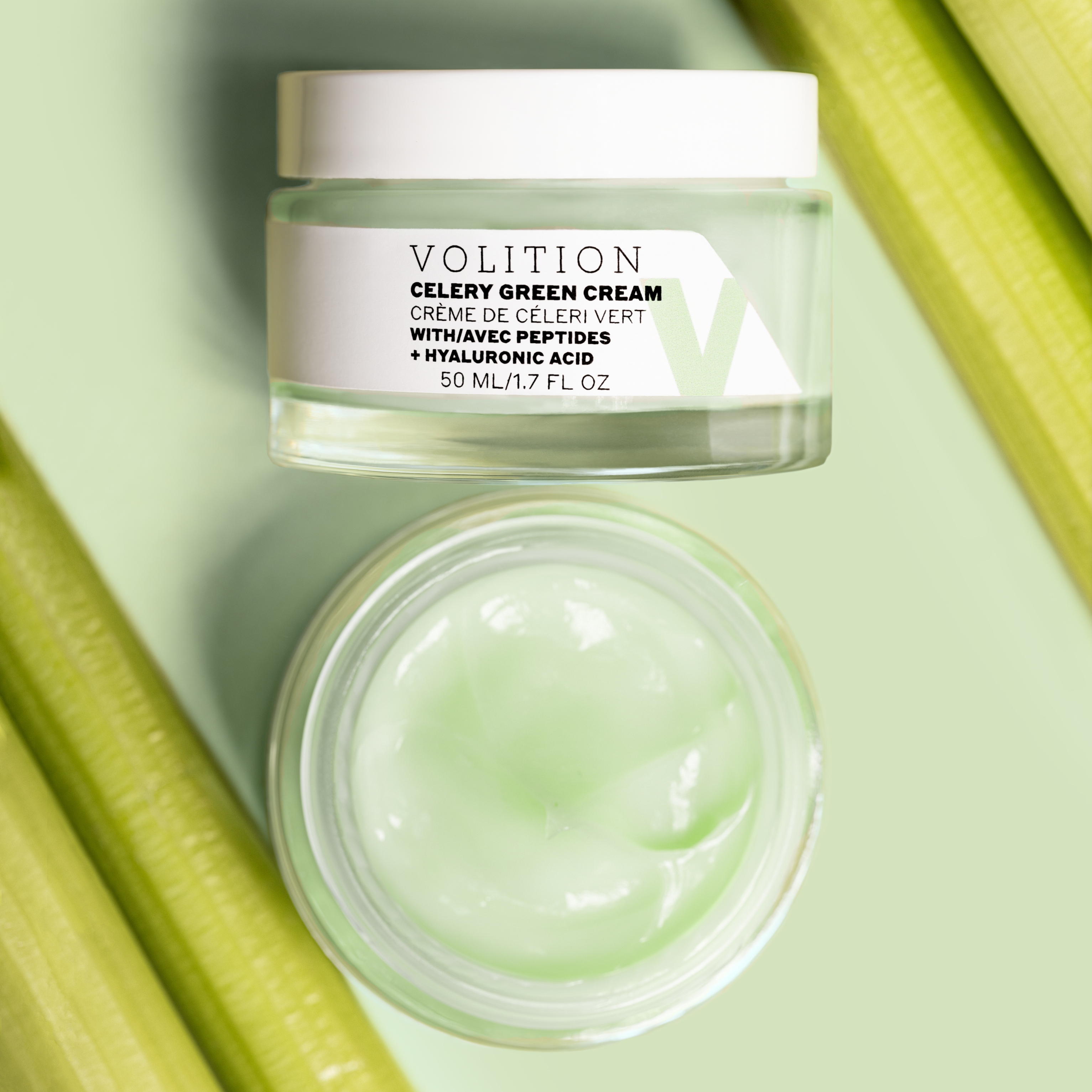 Celery Green Cream with Peptides + Hyaluronic Acid