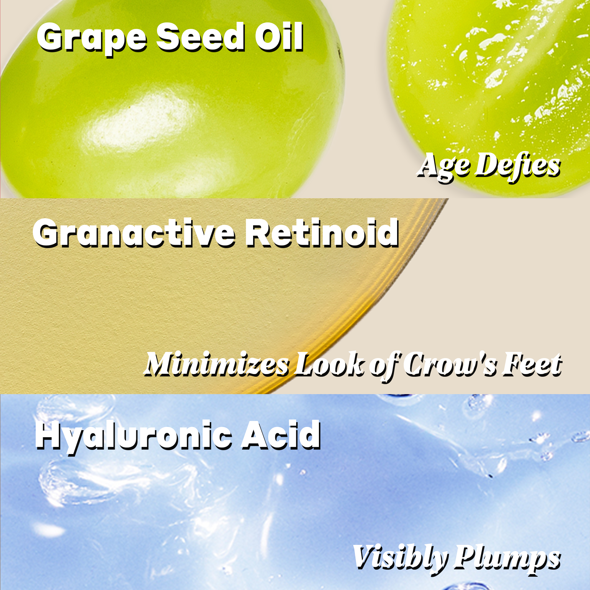 Grenache Retinol Eye Cream with Peptides + Hyaluronic Acid