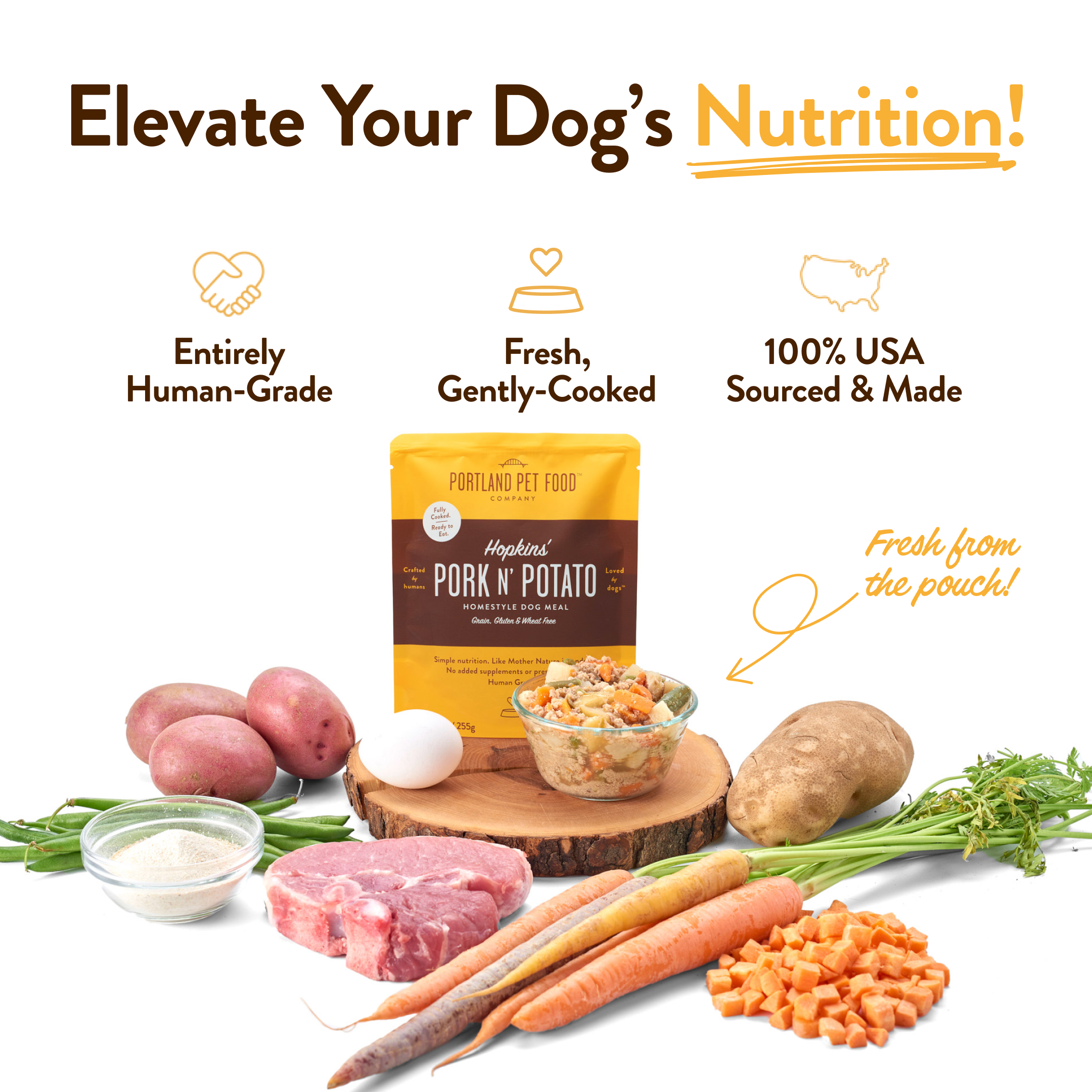 Hopkins' Pork N' Potato Homestyle Dog Meal