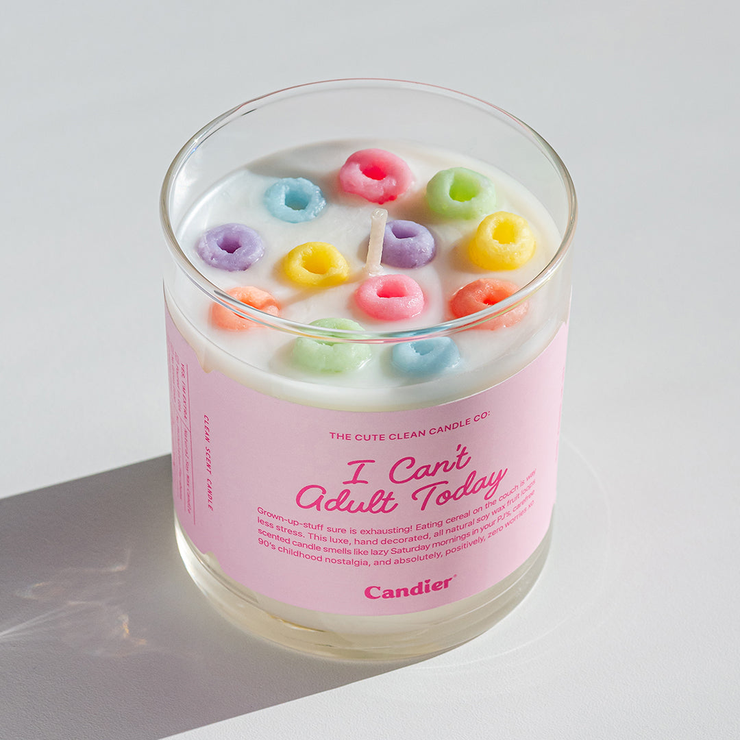 I Can't Adult Today Cereal Candle