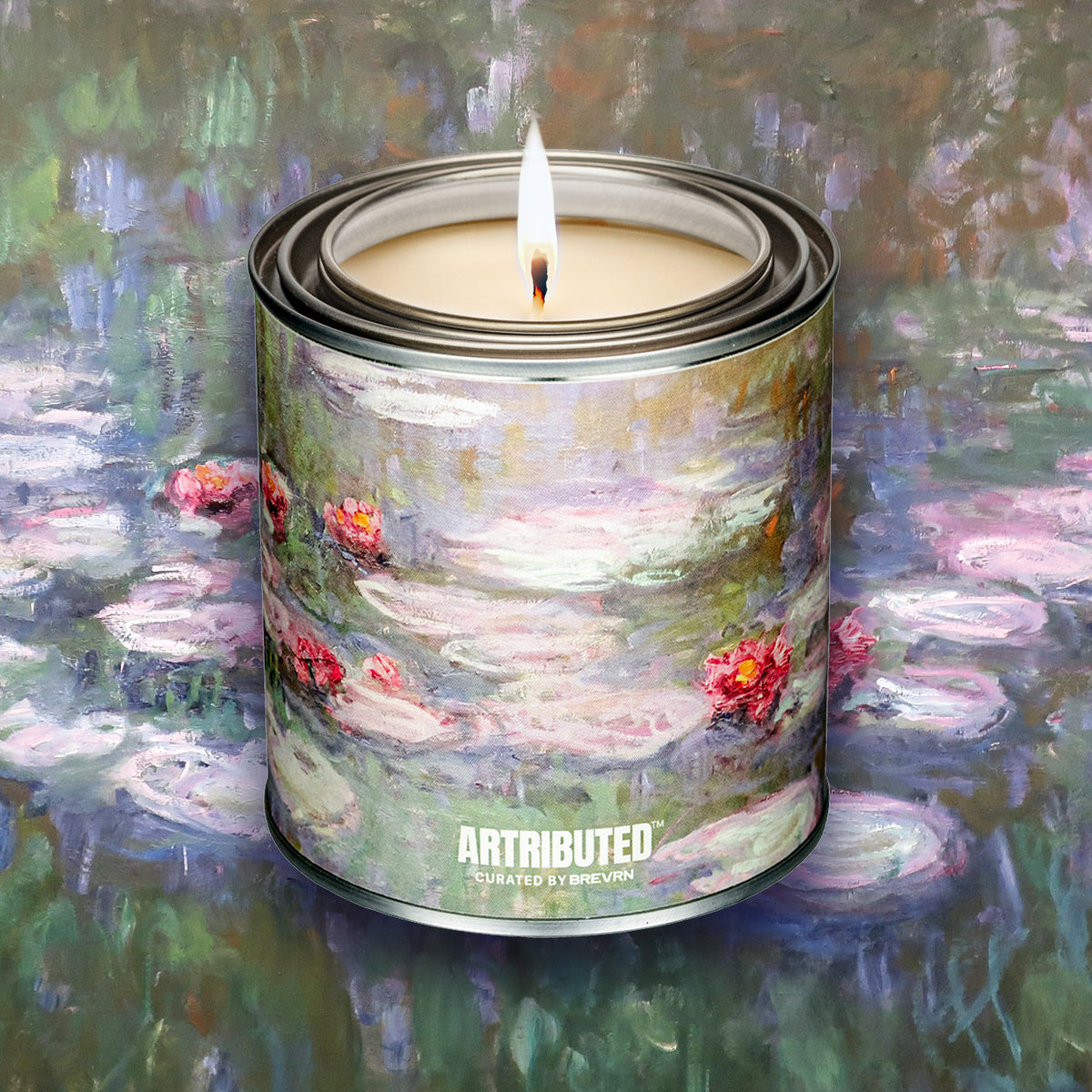 Artributed -Monet Water Lilies Candle