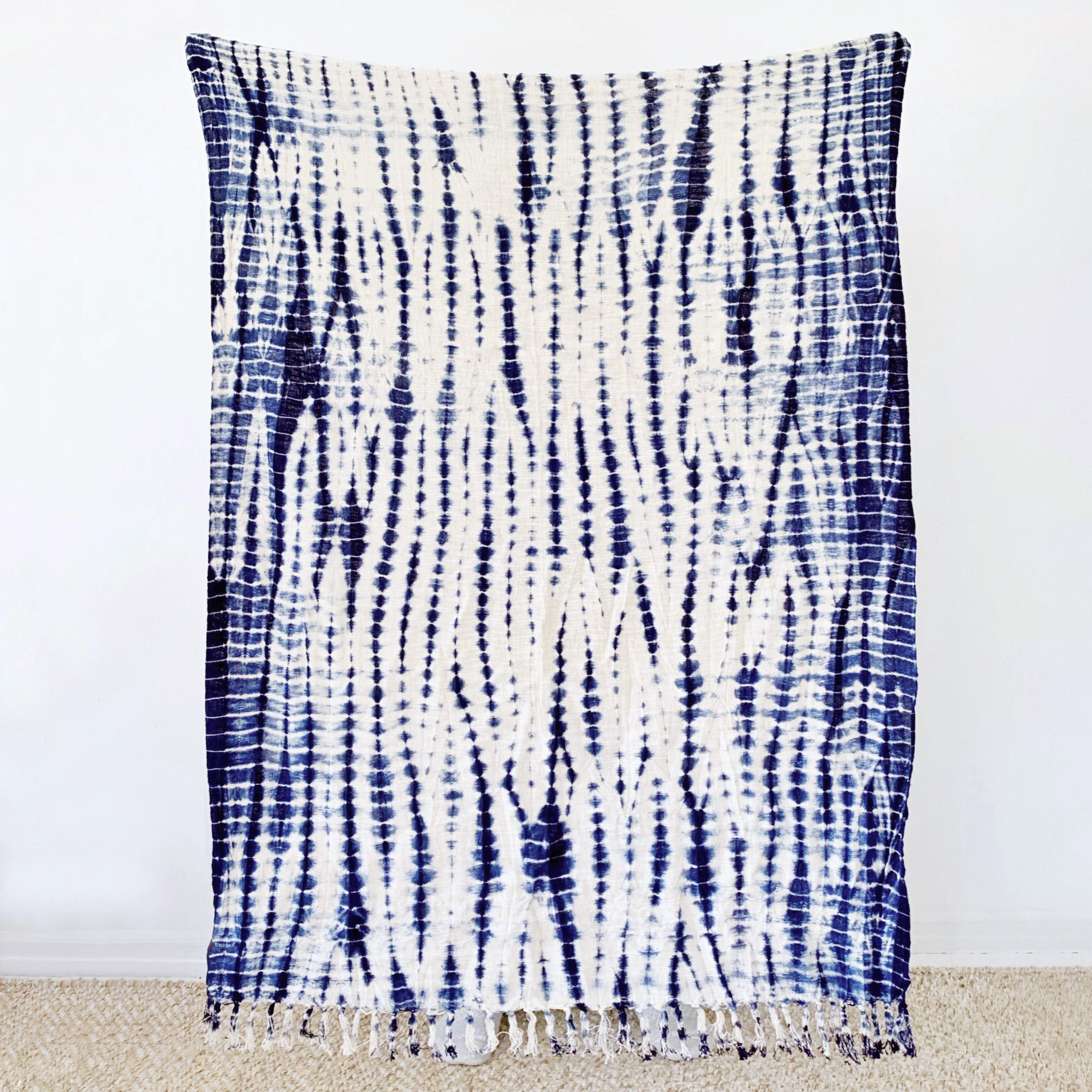 Indigo Shibori Throw