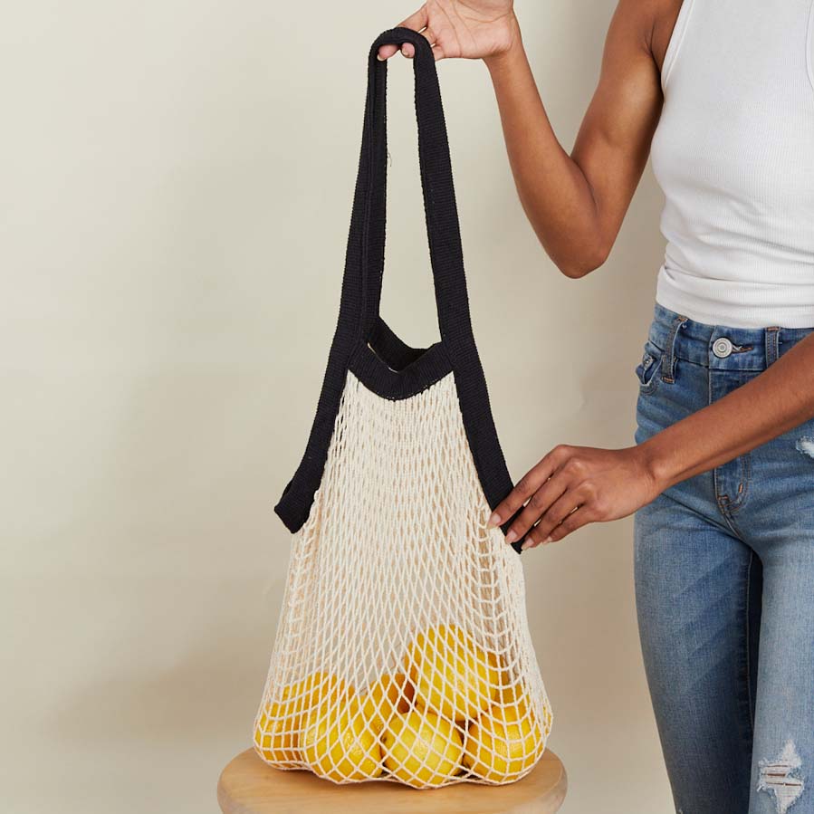 The French Market Bag No.2 In Monochrome Black