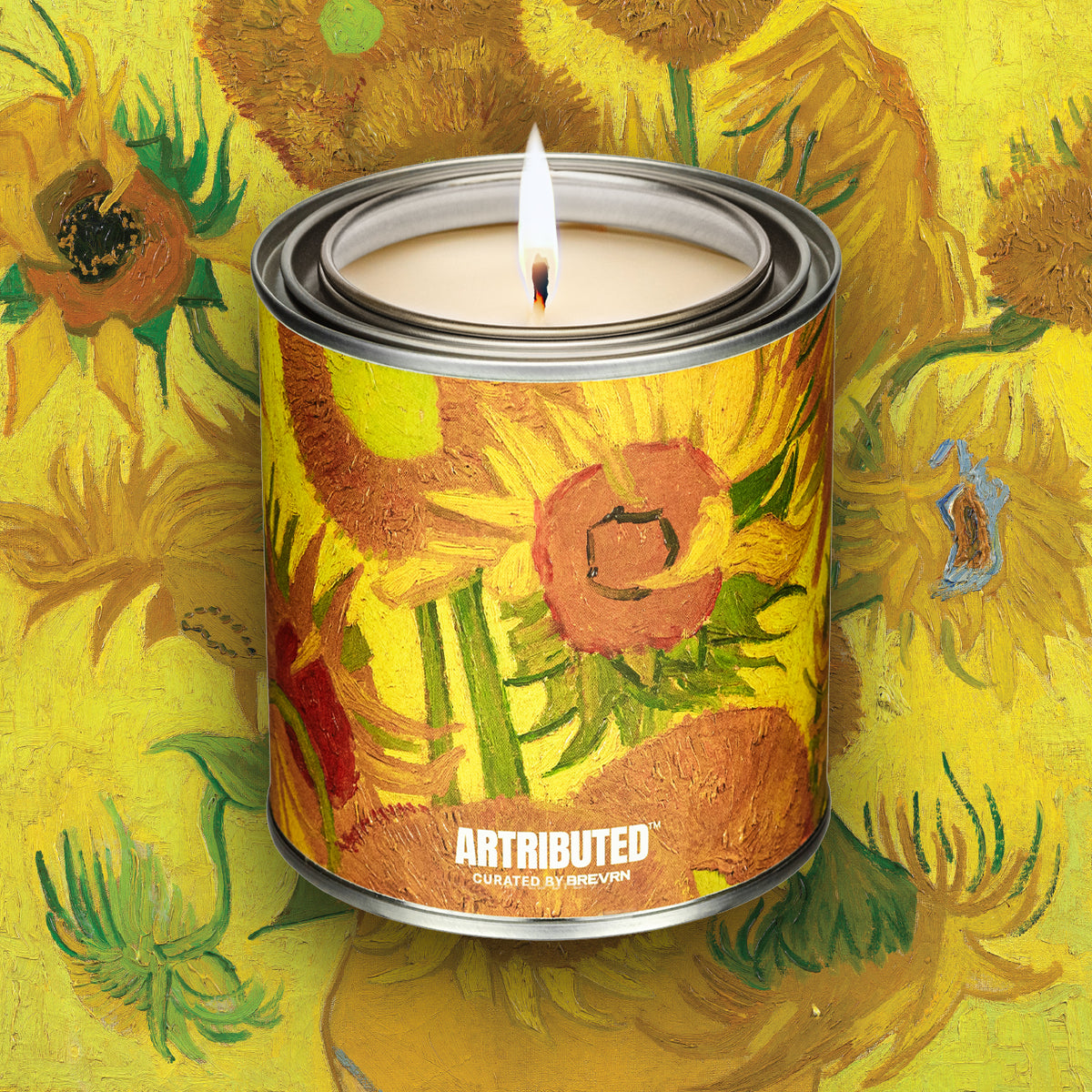 Artributed - Van Gogh Sunflowers Candle