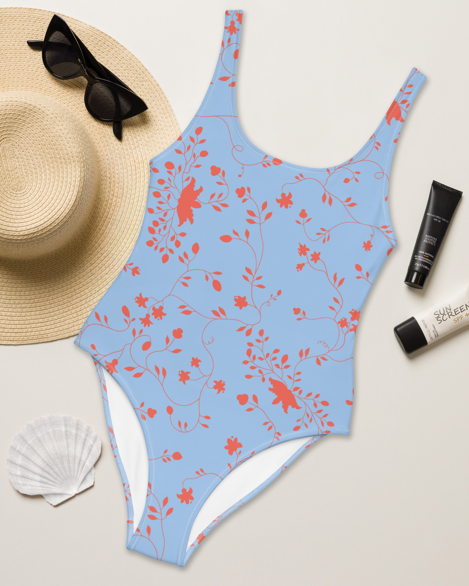 Wild Clematis One-Piece Swimsuit