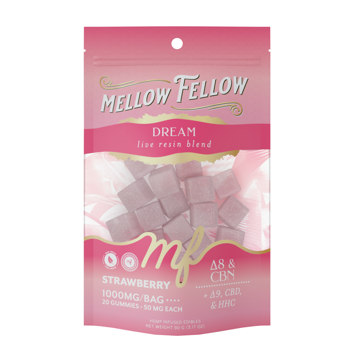 Dream Blend - Live Resin M-Fusions Edibles - Strawberry 1000mg