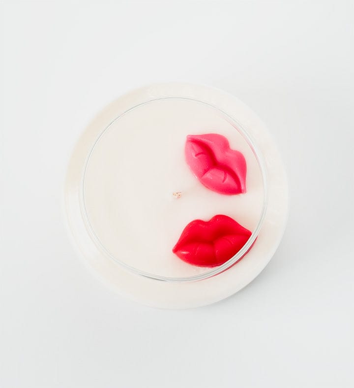 Kiss & Tell Gift Bundle: XOXO Candle, Lip Wax Melts, Velvet Rose Bath Salts