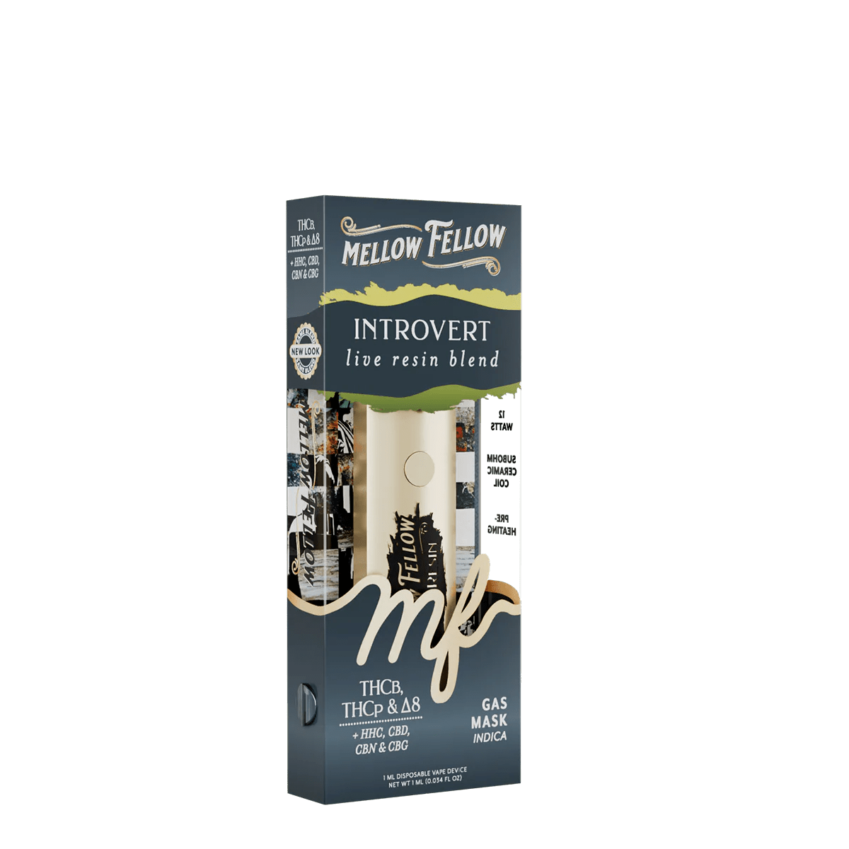 Introvert Blend - Live Resin 1ml Disposable Vape - Gas Mask (Indica)
