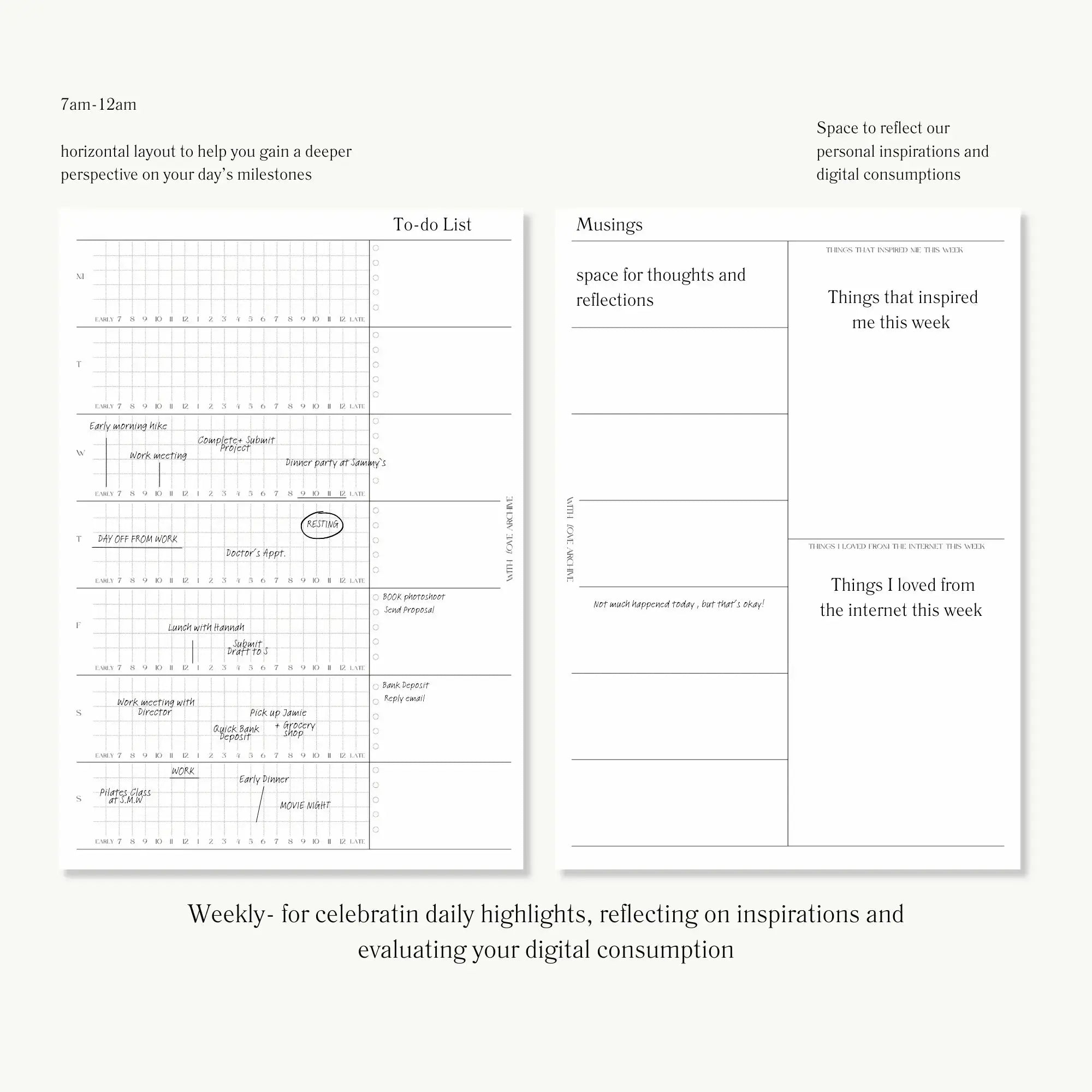 Core Inserts (Yearly, Weekly, Monthly)
