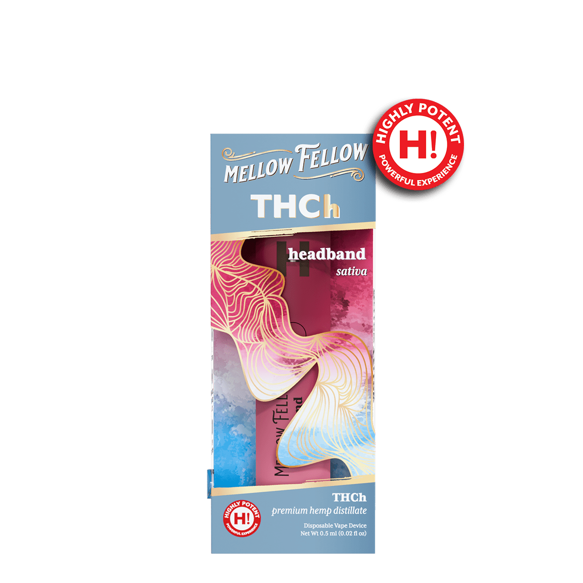 THCh 0.5g Disposable Vape - Headband (Sativa)