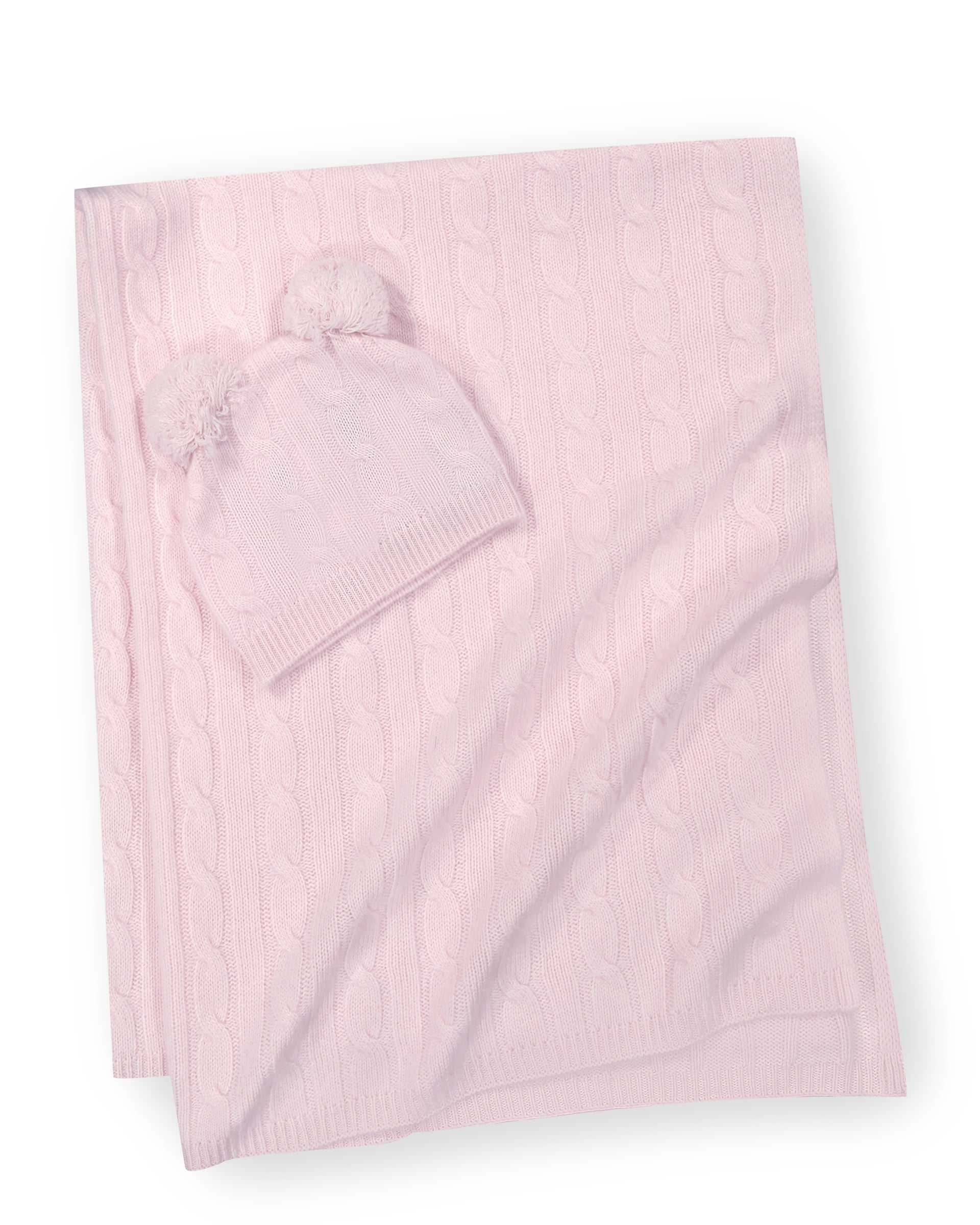 Angel Cashmere Baby Blanket and Hat Set