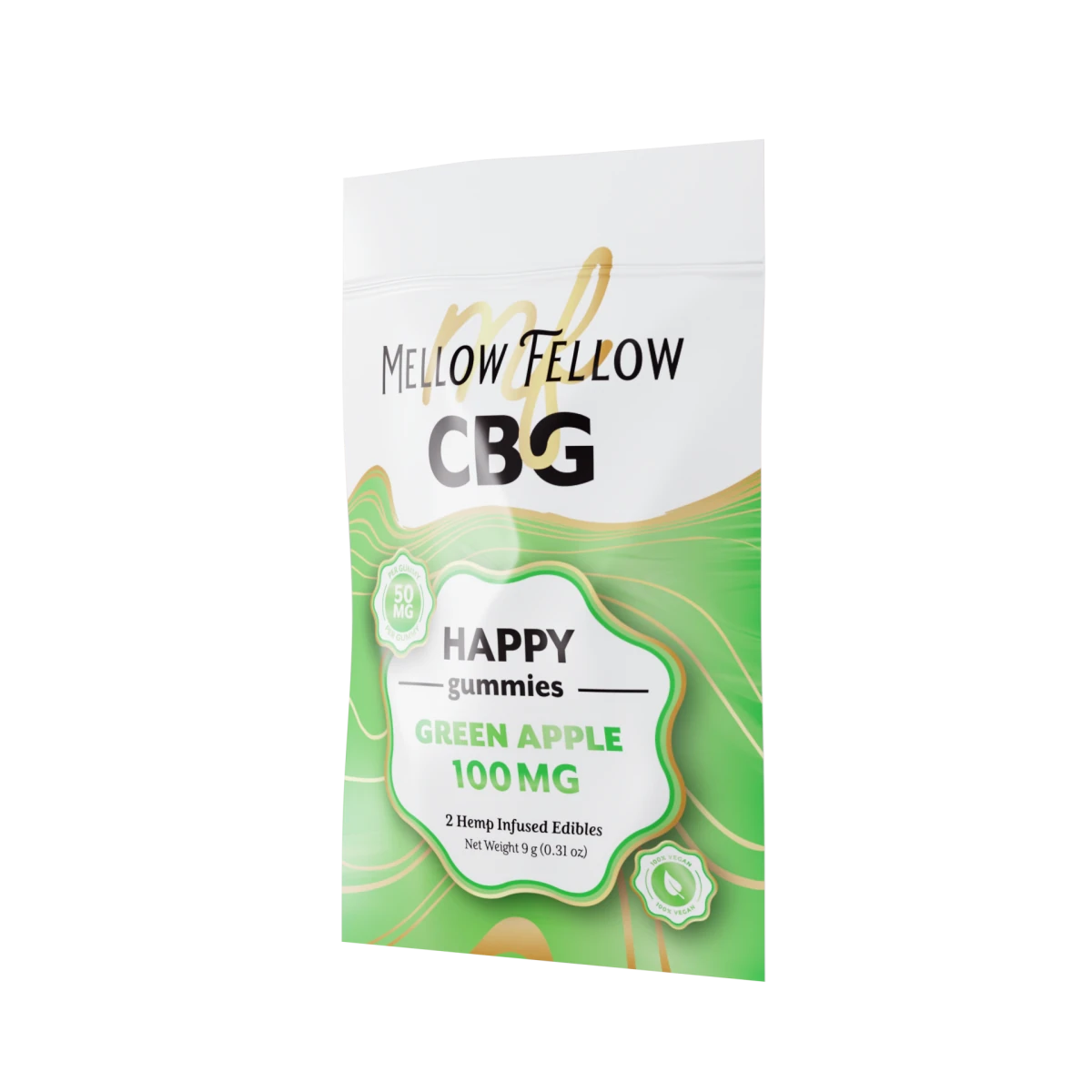 Happy CBG Gummies 100mg - Green Apple