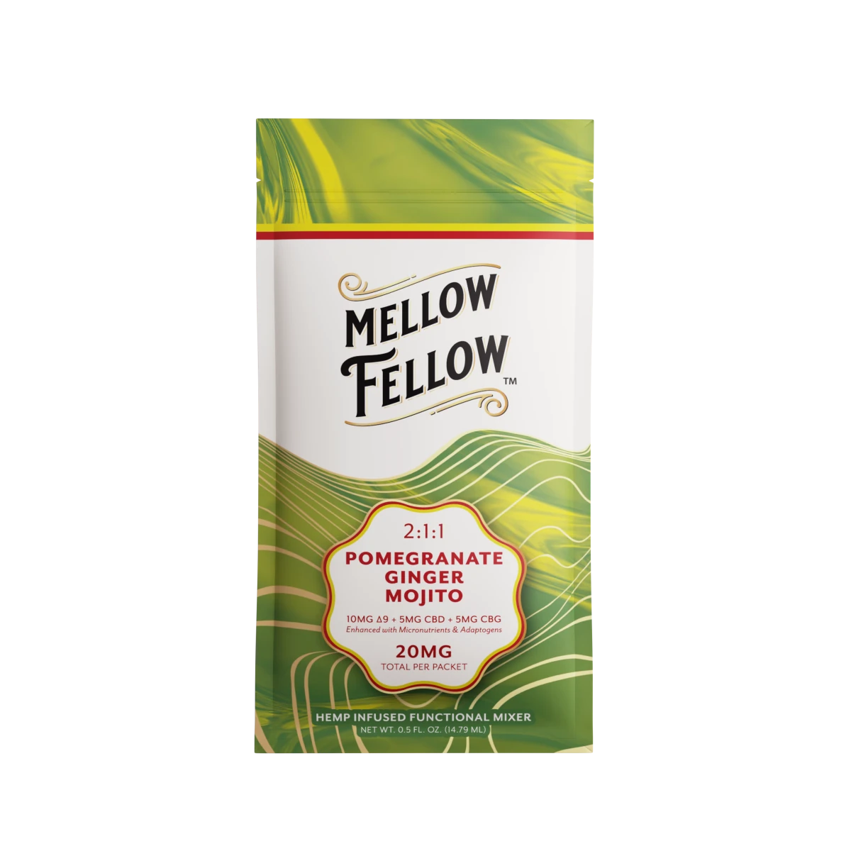 Delta 9 + CBD & CBG Mixers 10pc - Pomegranate Ginger Mojito