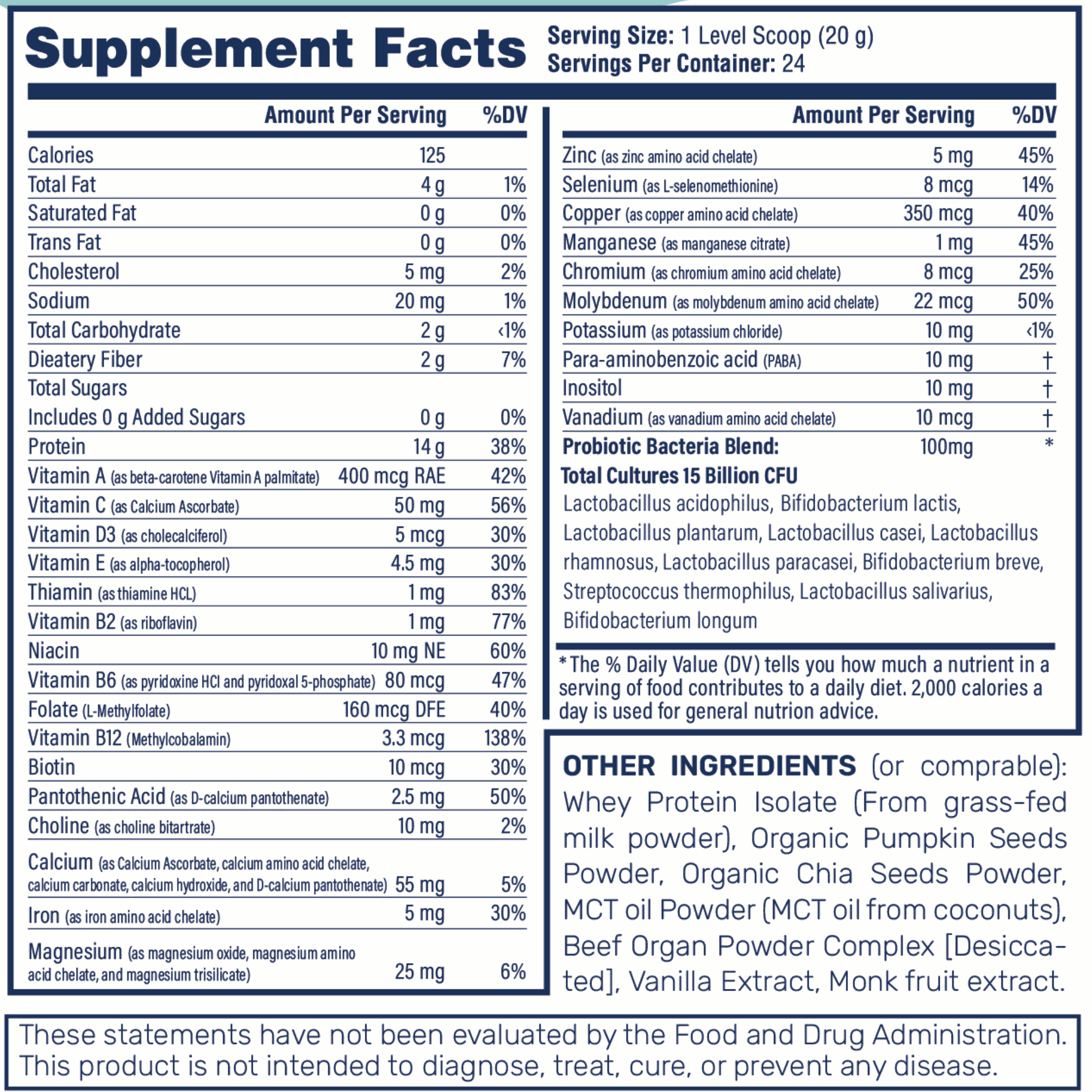 WithLove Protein & Probiotic Powder w/ Multivitamins - Non-Diary (Hydrolyzed Beef Protein)
