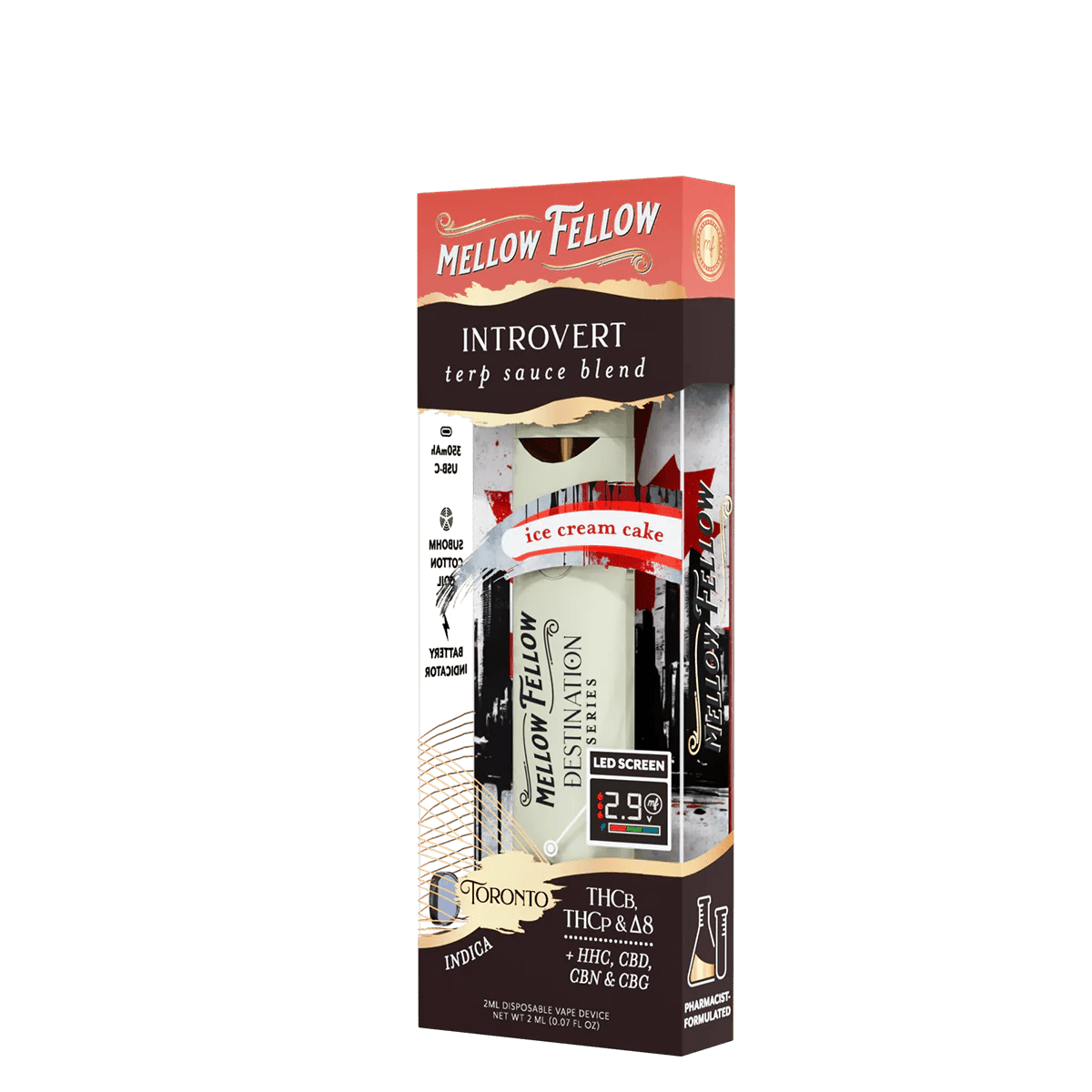 Introvert Blend - Terp Sauce 2ml Disposable Vape - Ice Cream Cake (Indica)