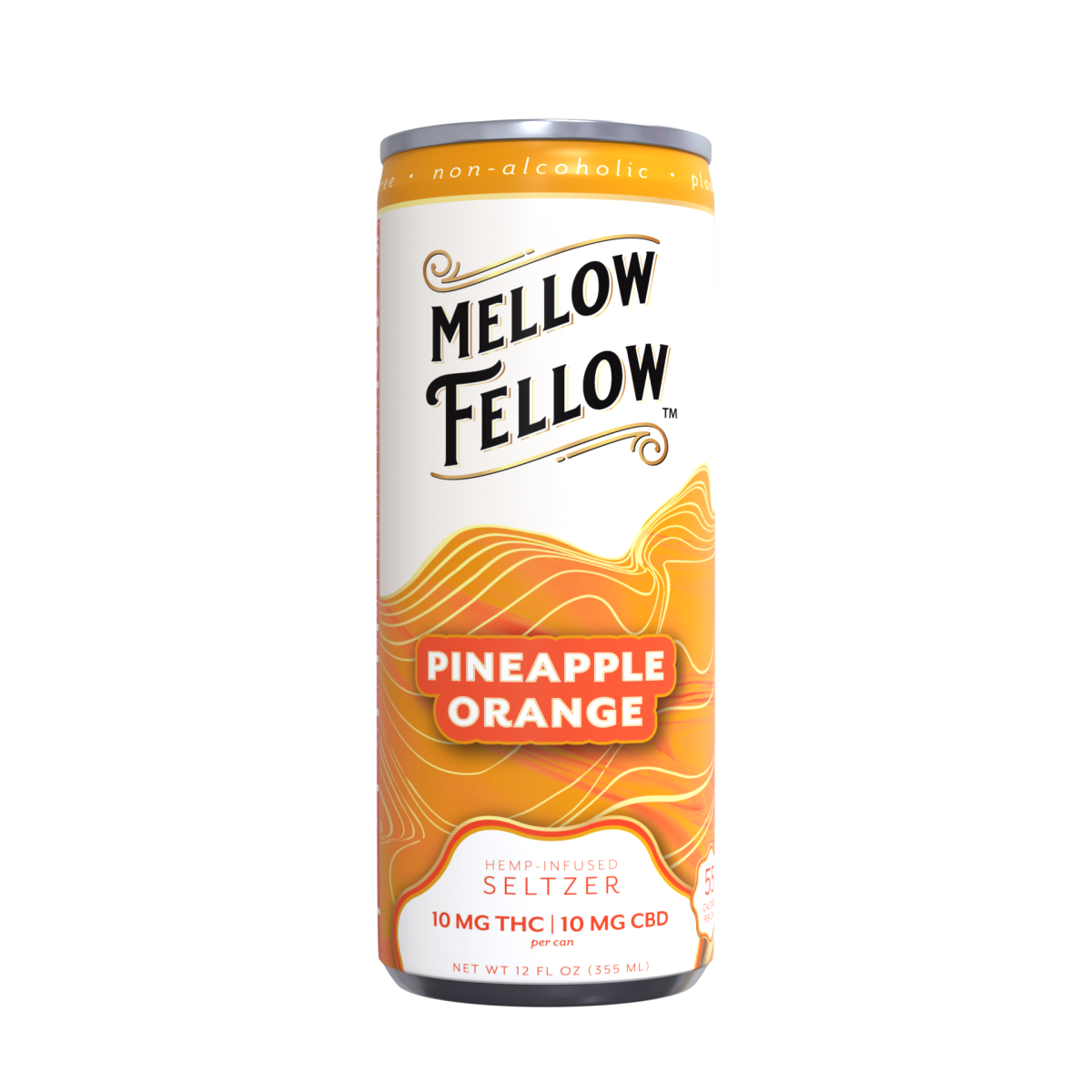 Delta 9 THC + CBD Seltzer Beverage 20MG - Pineapple Orange 4 Pack