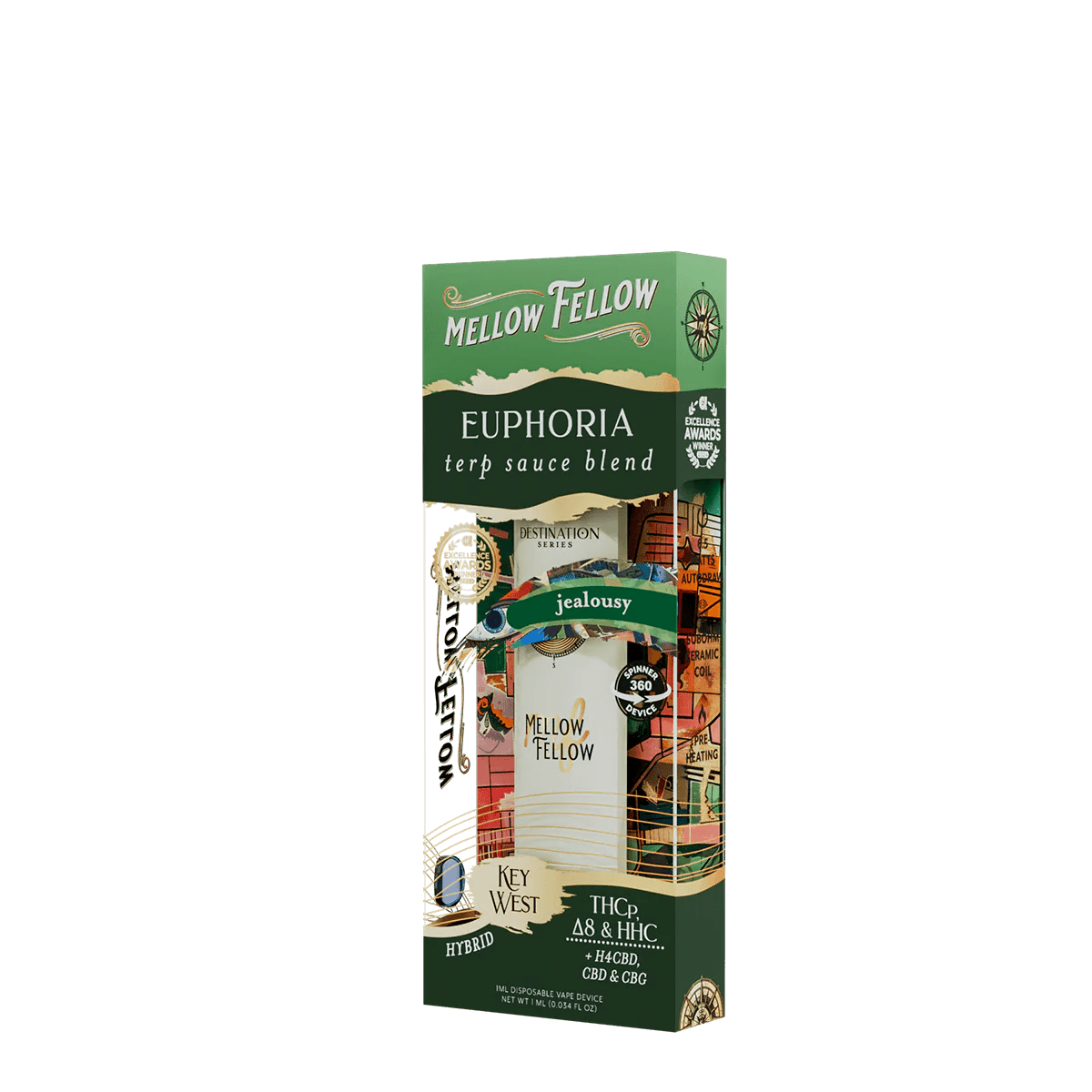 Euphoria Blend - Terp Sauce 1ml Disposable Spinner Vape - Jealousy (Hybrid)