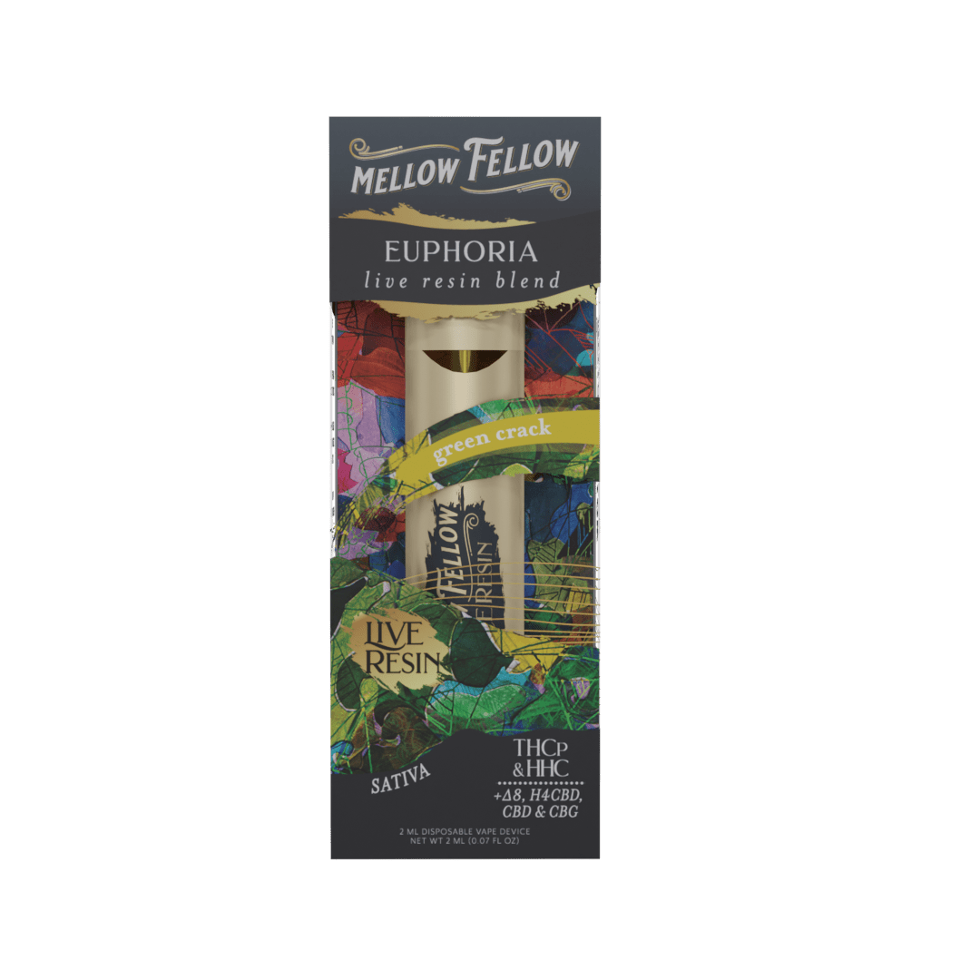 Euphoria Blend 2ml Live Resin Disposable Vape - Green Crack (Sativa)