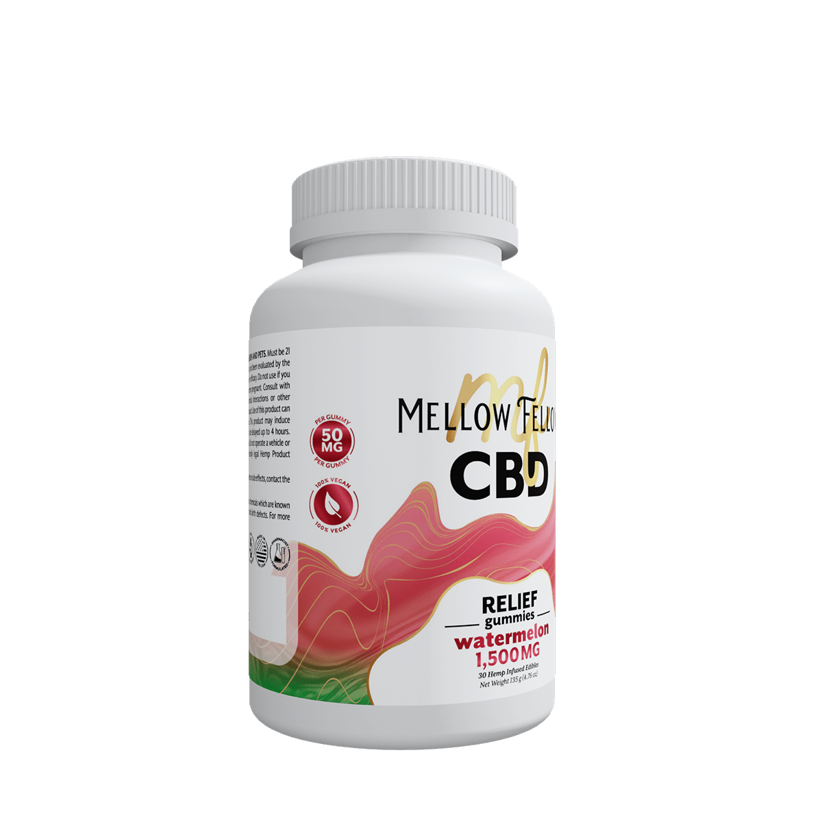 Relief CBD Gummies - 1500mg - Watermelon