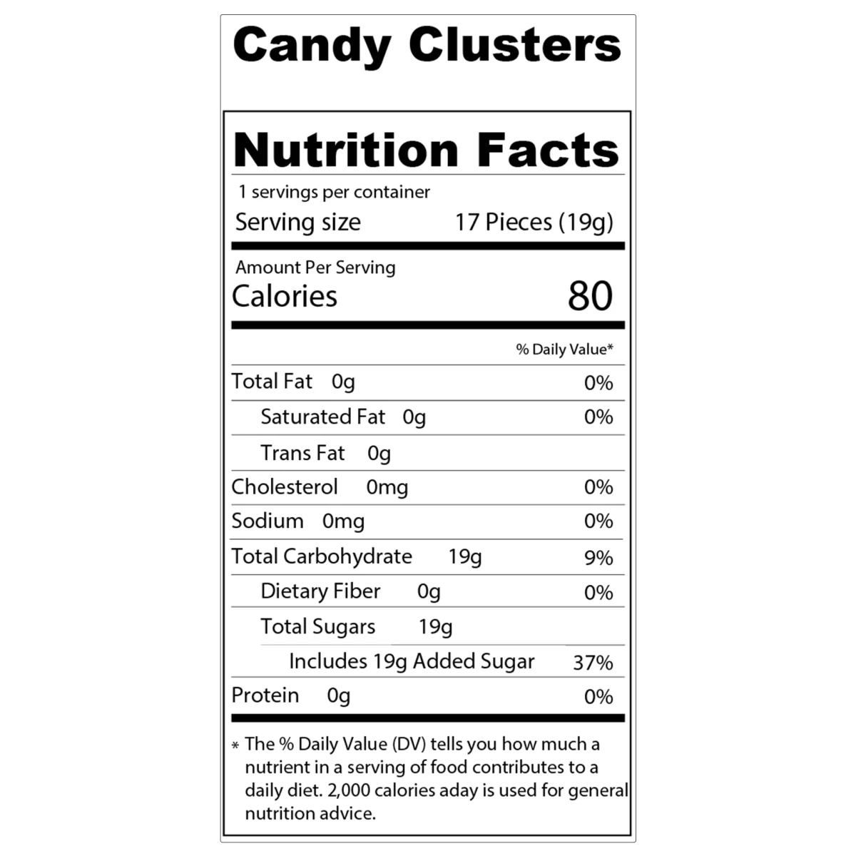 Candy Clusters Freeze Dried Candy - Snack Size