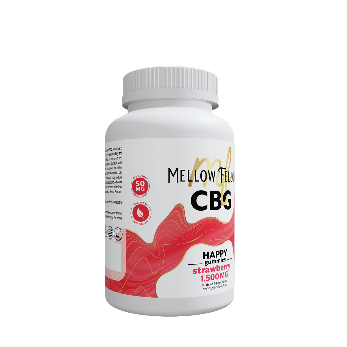 Happy CBG Gummies - 1500mg - Strawberry