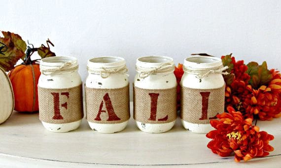 Farmhouse Fall Home Decor | Rustic Table Centerpieces - Two Sided