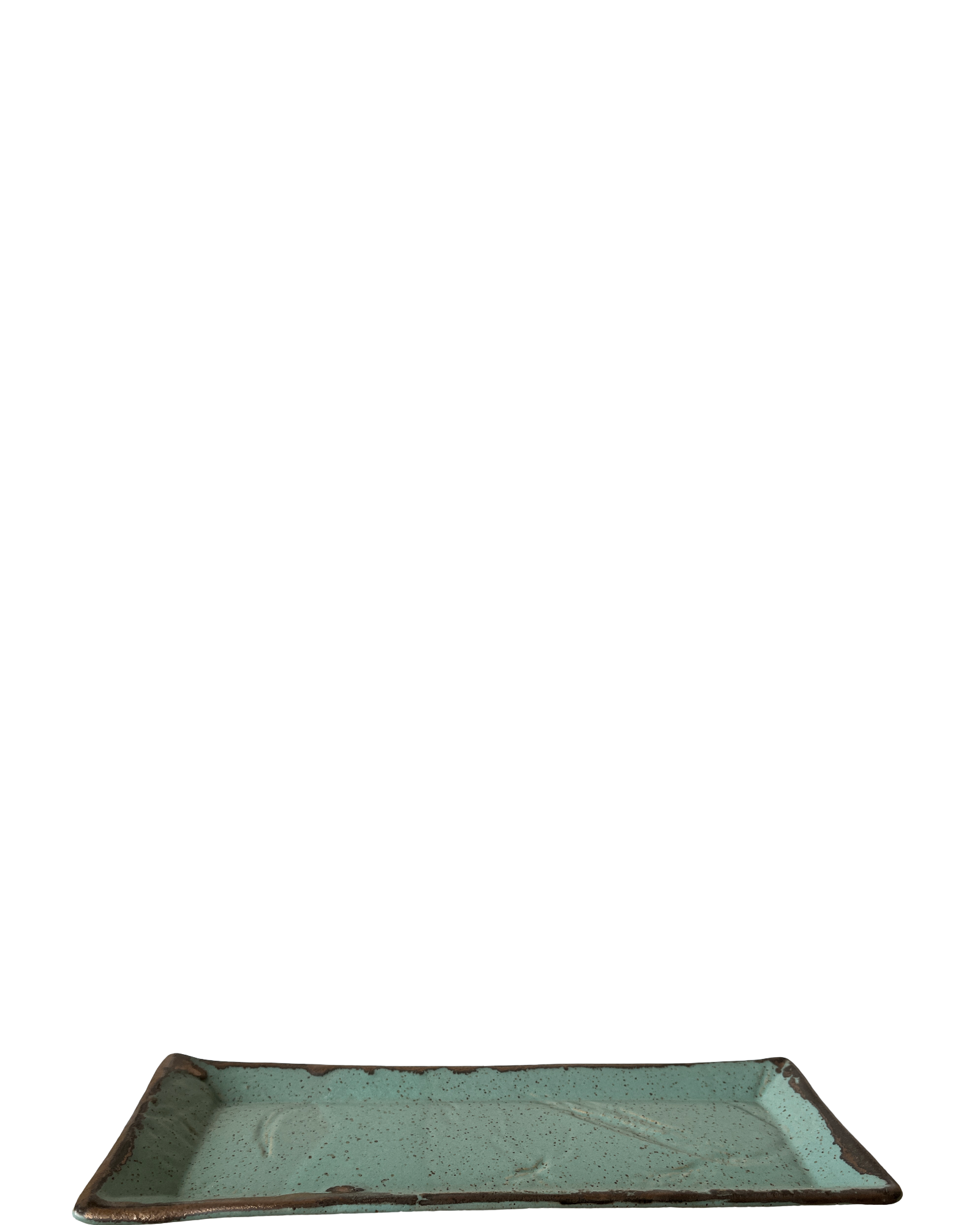 Medium Rectangular Tray in Echeveria Teal