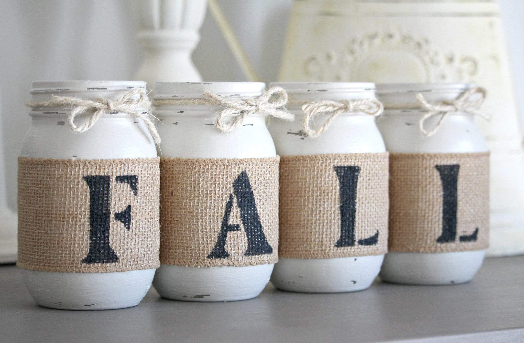 Linen Fall Thanksgiving Home Decor- Autumn Table Centerpieces -One Sided